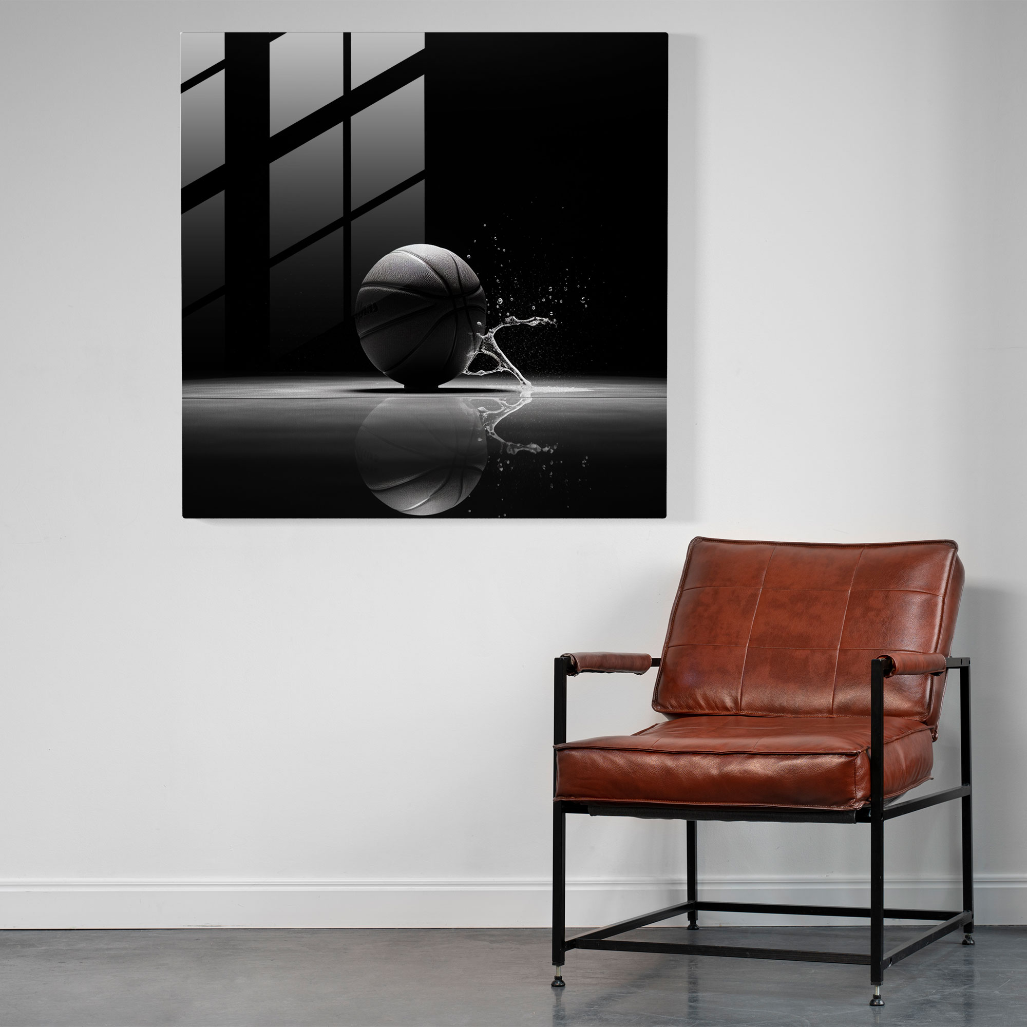 NBA Minimalistisches Glasbild - NBA Glas Kunst Glas Wandkunst