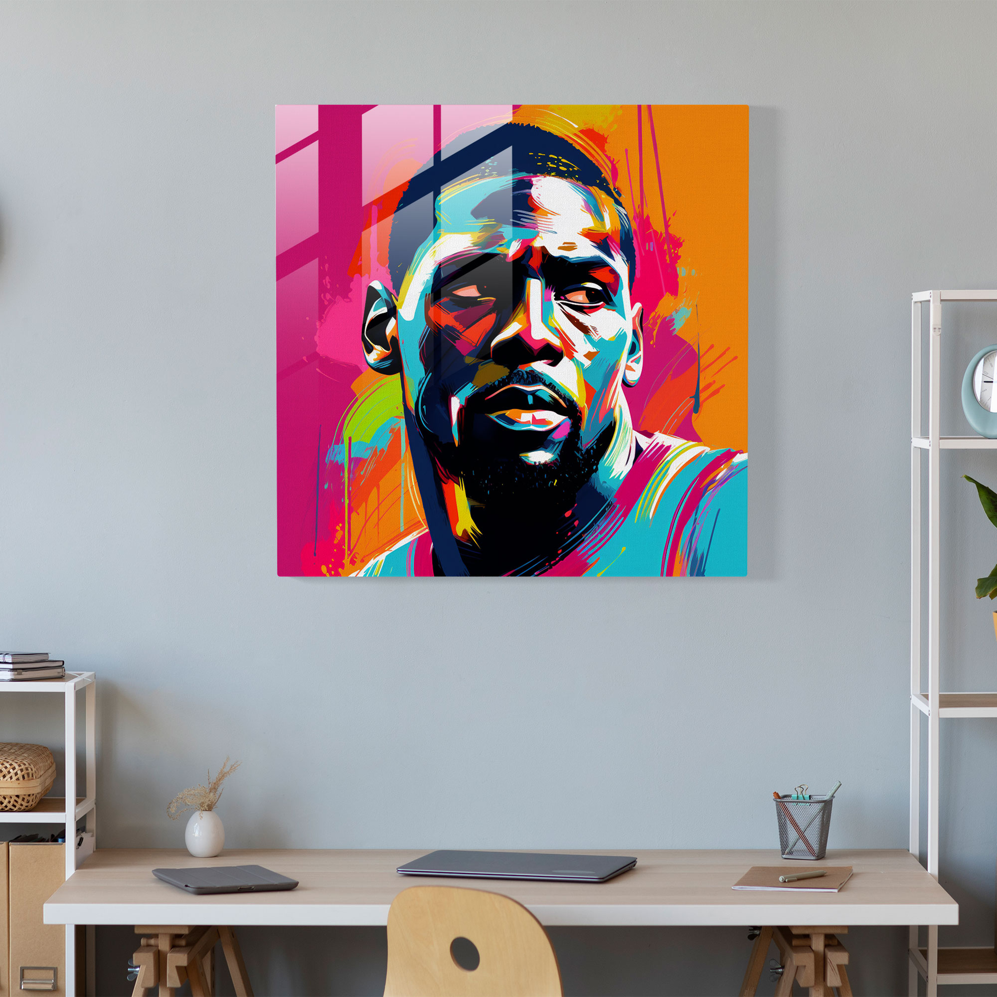 NBA Pop-Art Glasbild - NBA Glasbild Wanddekoration Wohnkultur