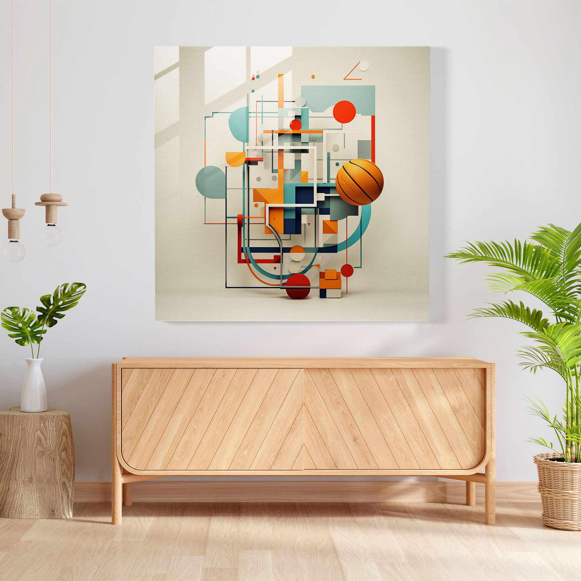 Nba Geometrisches Glasbild - Heimdekoration Wanddekoration