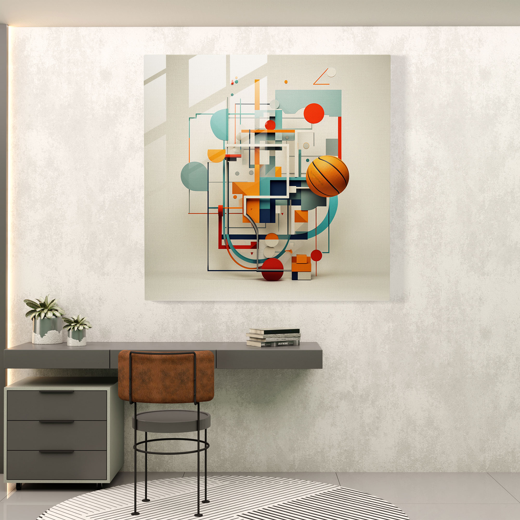 Nba Geometrisches Glasbild - Heimdekoration Wanddekoration