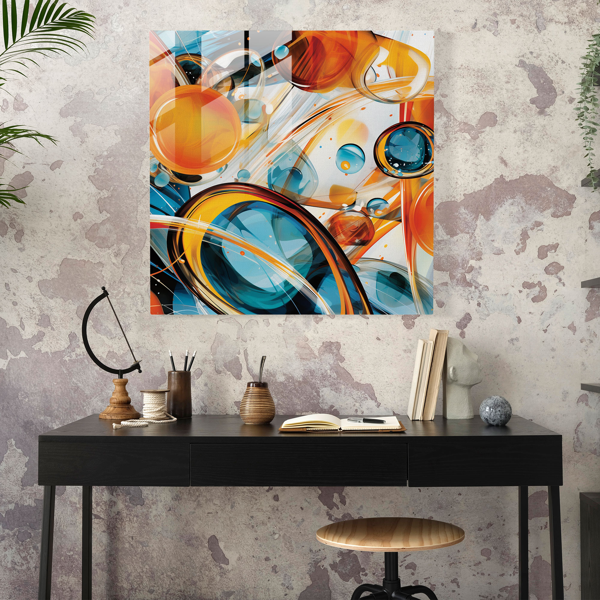 NBA Rhythmus Glasbild - NBA Beats Glasbild Wanddekoration