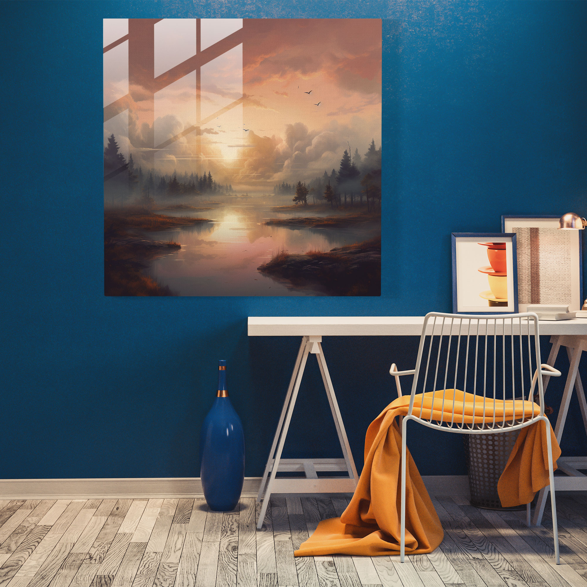 Neutral Glass Print - Ethereal Serenity - Neutral, Ethereal Serenity, Neutral Glass Print, Glass Print