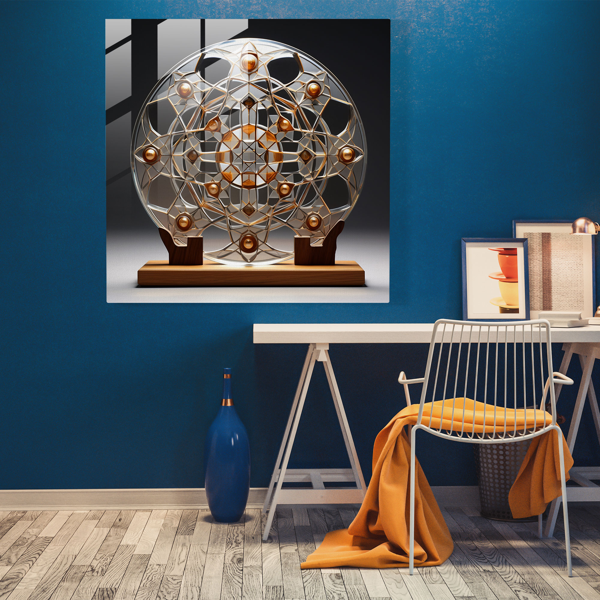Doğal Cam Tablo Sanatı - Geometrik Uyum - Doğal Cam Tablo Modern Dokunuş
