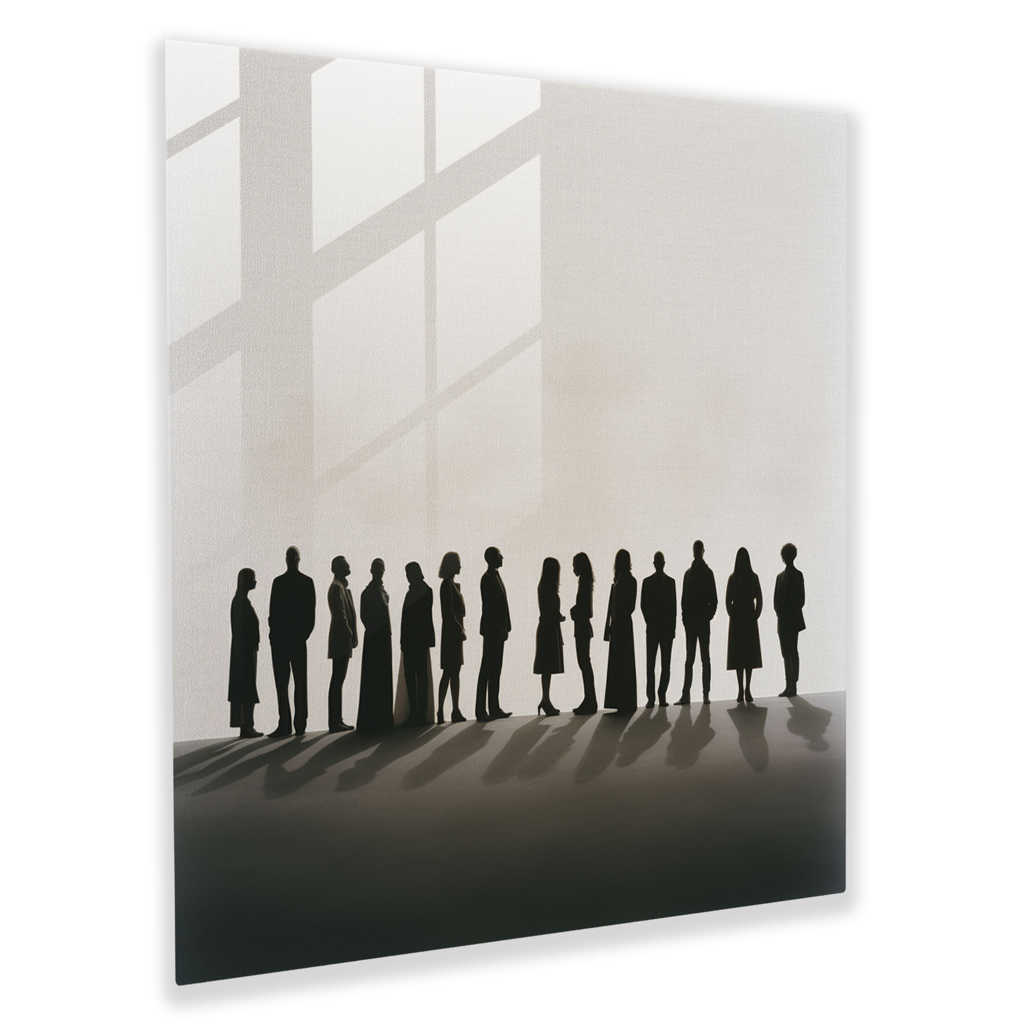 Neutral Silhouette Glass Print - Neutral, Glass Print, Modern Art, Neutral