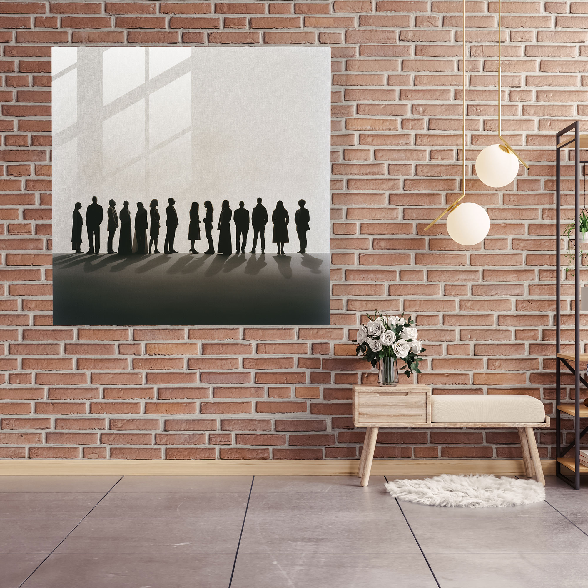 Neutral Silhouette Glass Print - Neutral, Glass Print, Modern Art, Neutral
