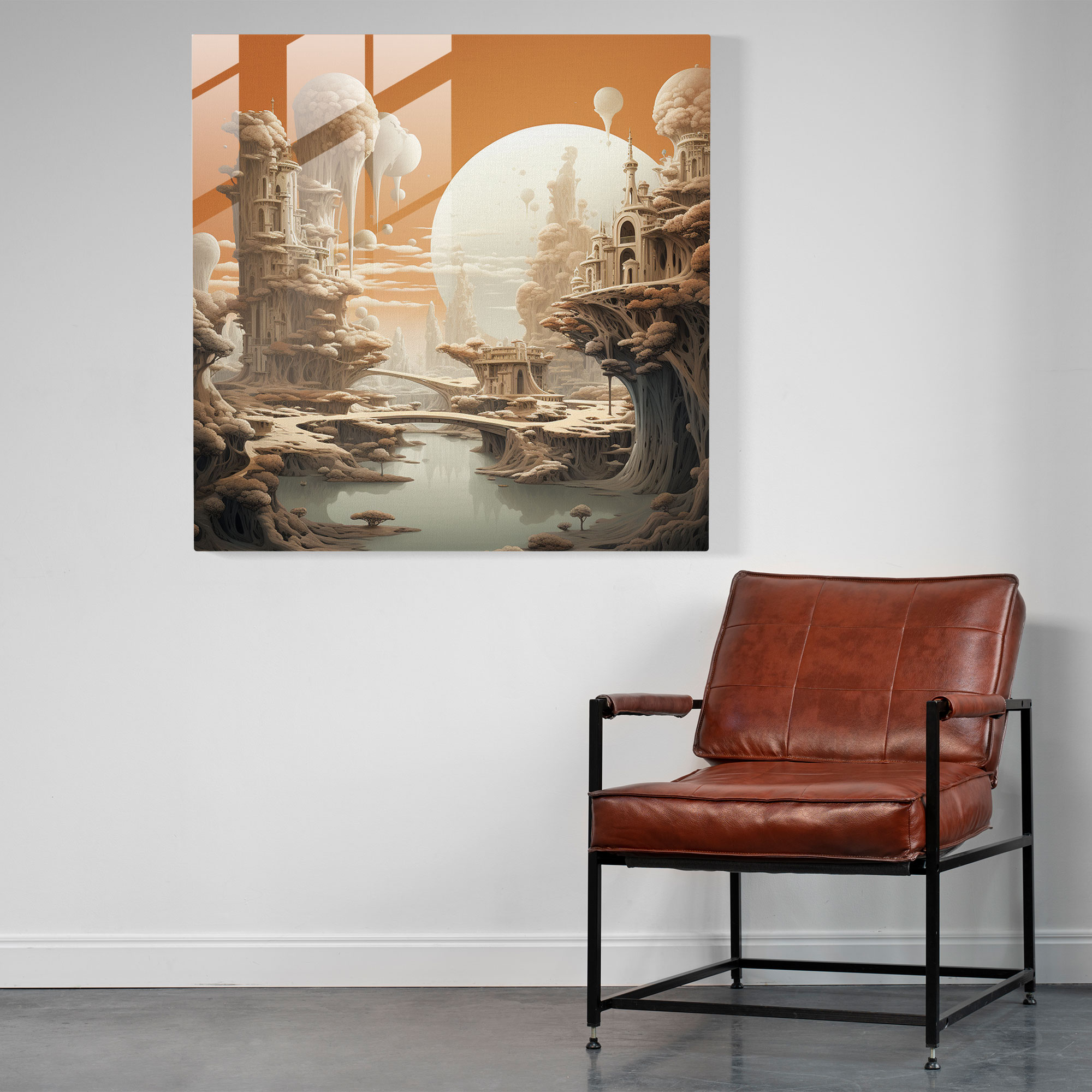 Neutral Surreal Glass Print - Neutral, Glass Wall Art, Glass Print, Glass Art