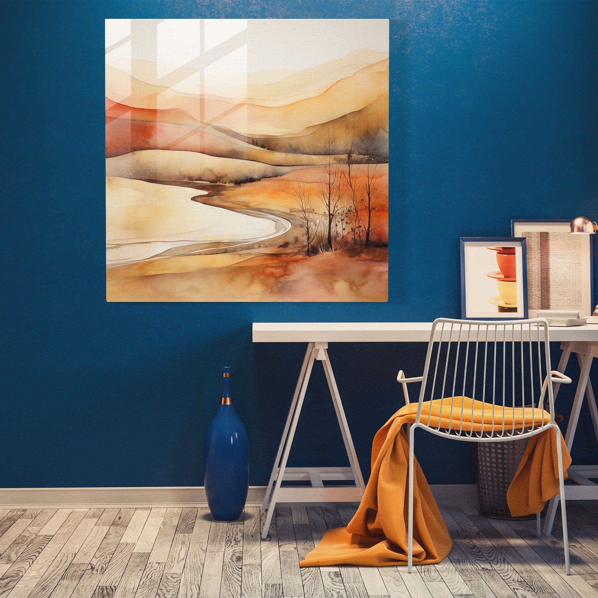 Neutral Balanced Landscape Glass Print - Neutral, Glass Print, Glass Wall Art, Modern Art