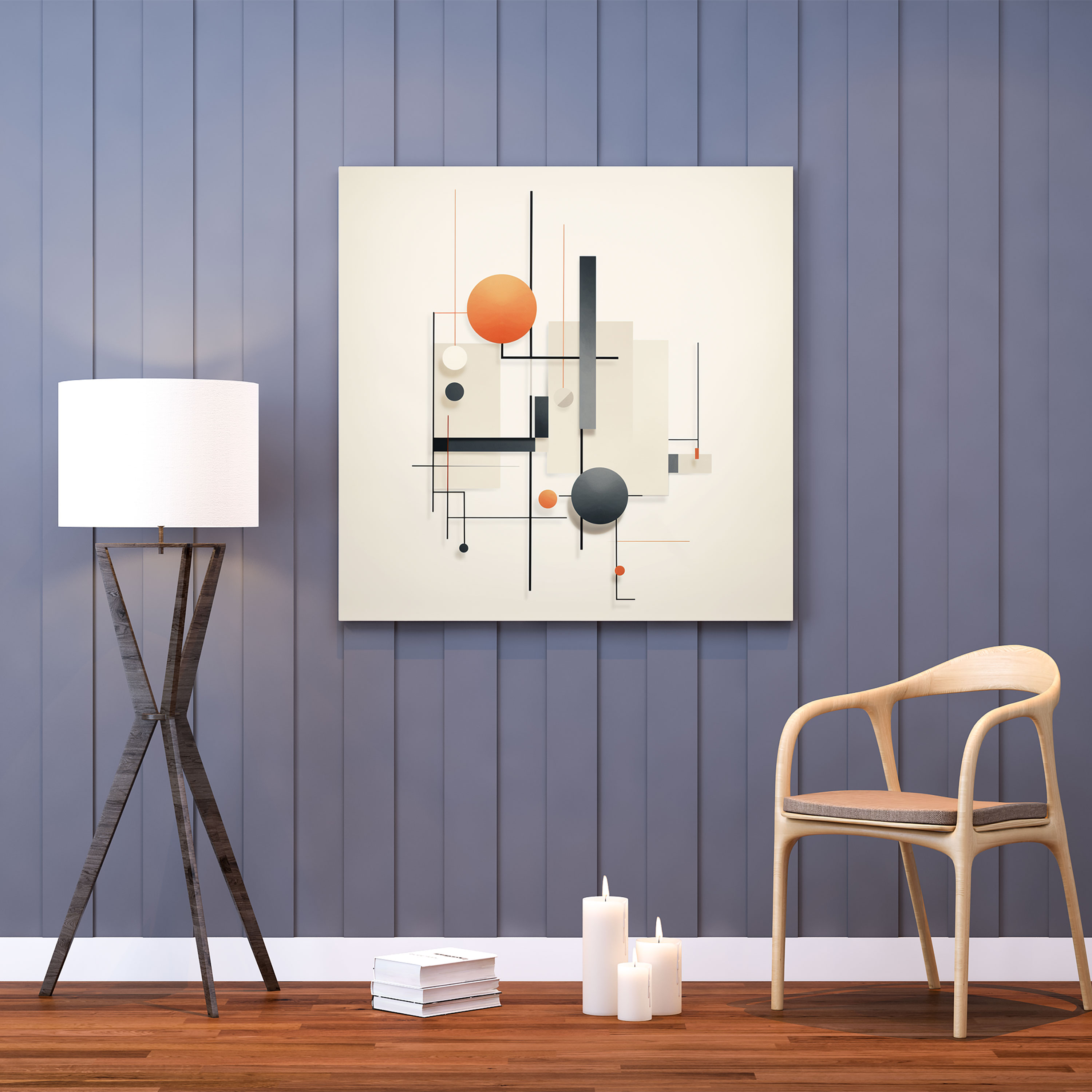 Neutral Geometric Canvas Print - Neutral, Abstract Geometric Shapes, Neutral Canvas Print, Neutral Tones