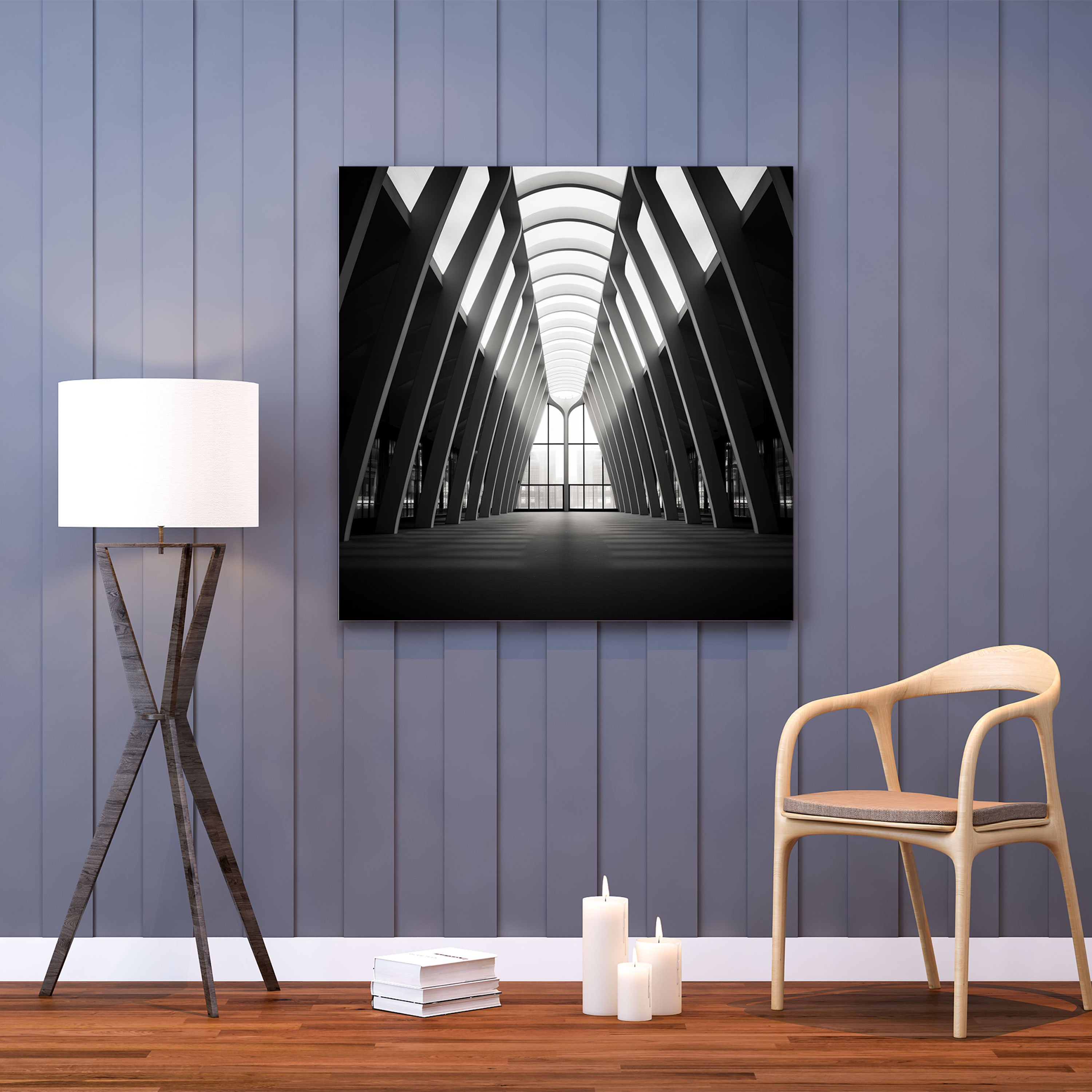 Neutral Architectural Canvas Print - Neutral, Neutral Canvas Print, Neutral Wall Decoration, Clean Lines