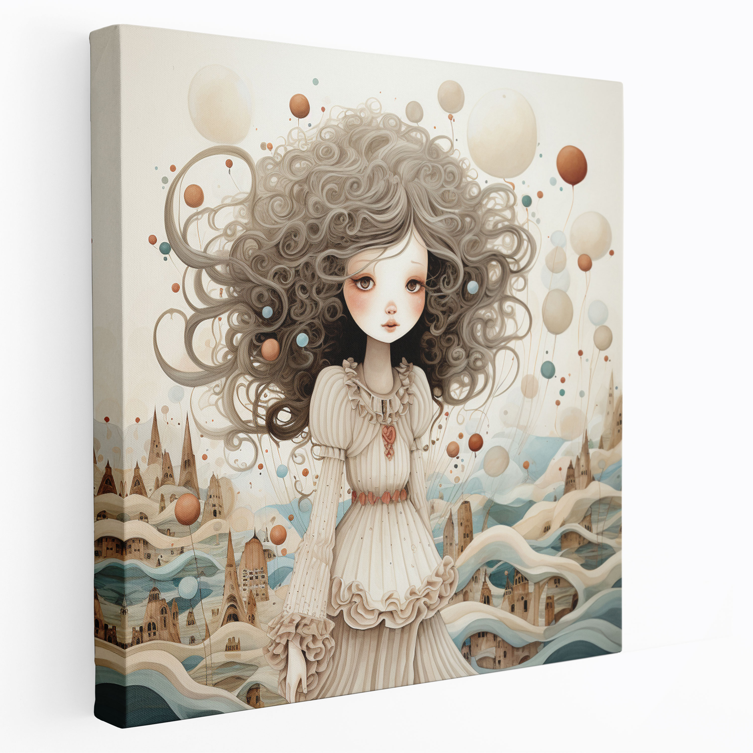 Neutral Whimsical Wall Art - Neutral, Neutral Wall Art, Canvas, Neutral Wall Decoration