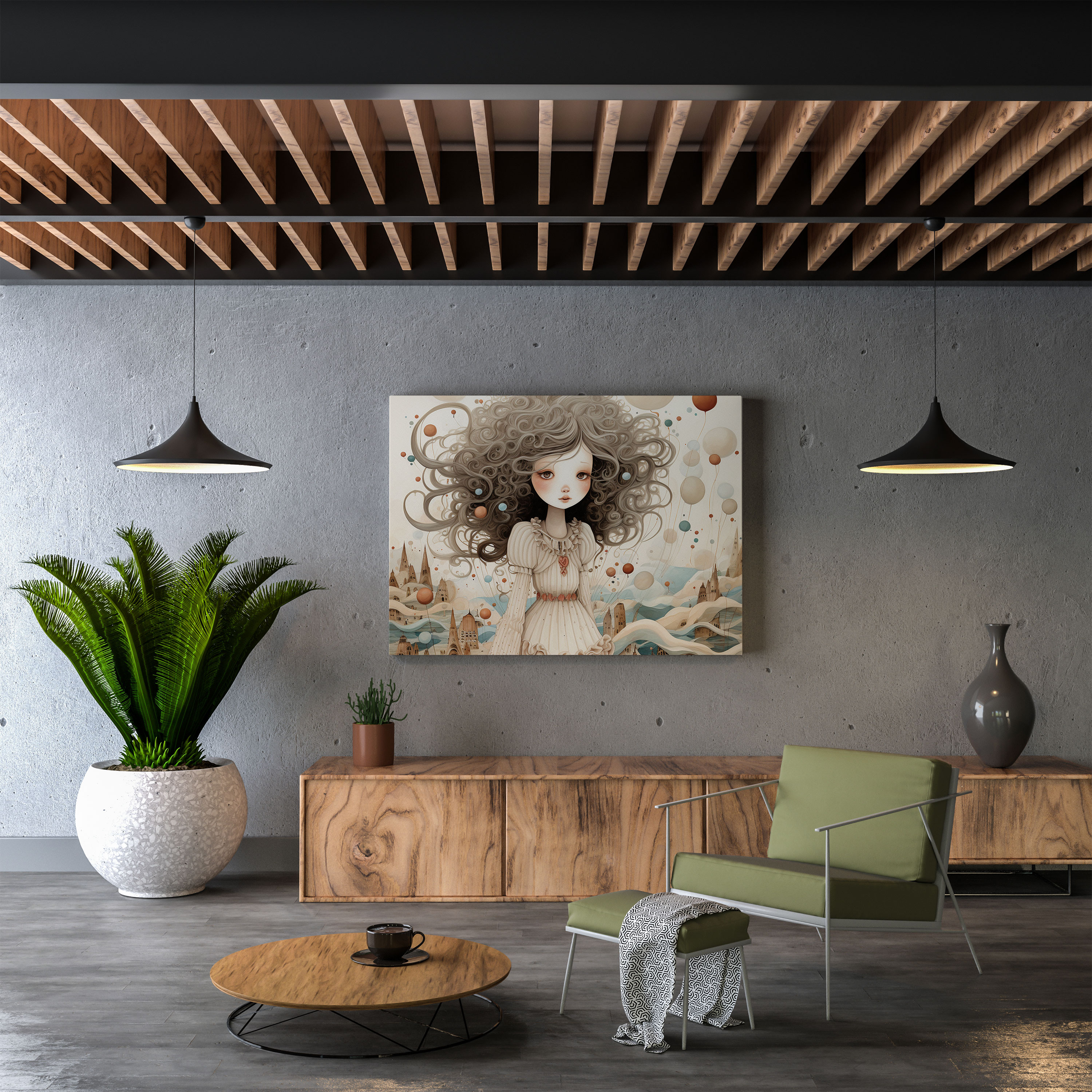 Neutral Whimsical Wall Art - Neutral, Neutral Wall Art, Canvas, Neutral Wall Decoration