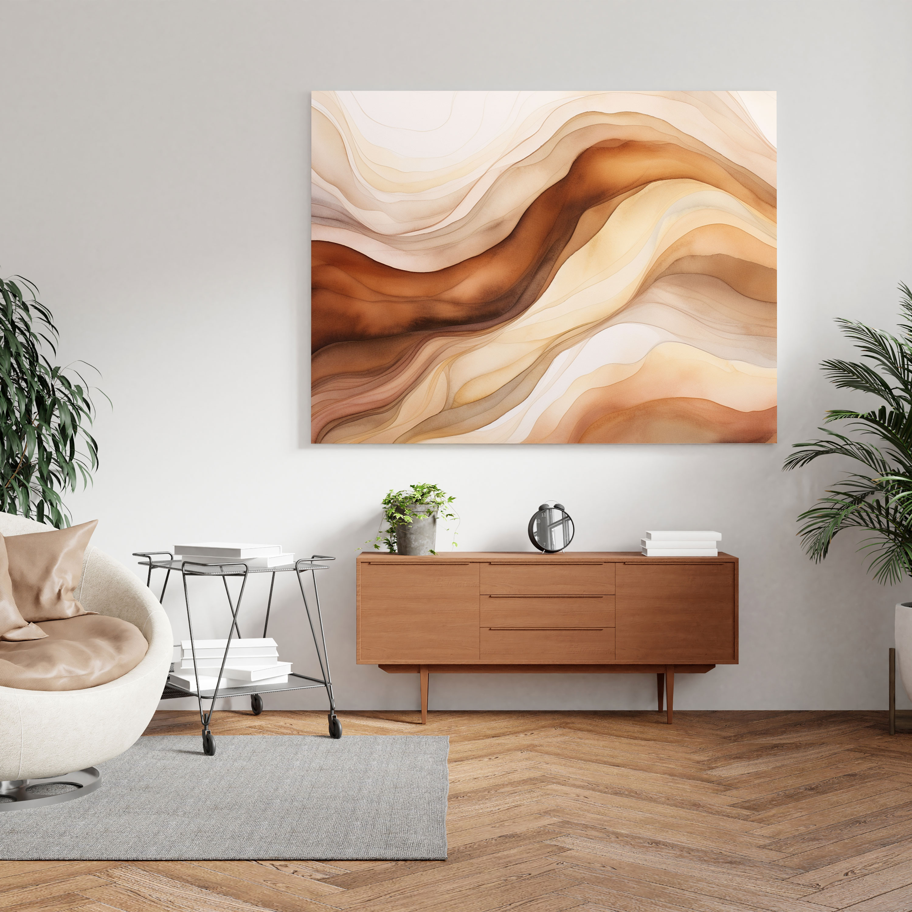 Neutral Watercolor Wall Decoration - Neutral, Home Decoration, Canvas Print, Watercolor Painting