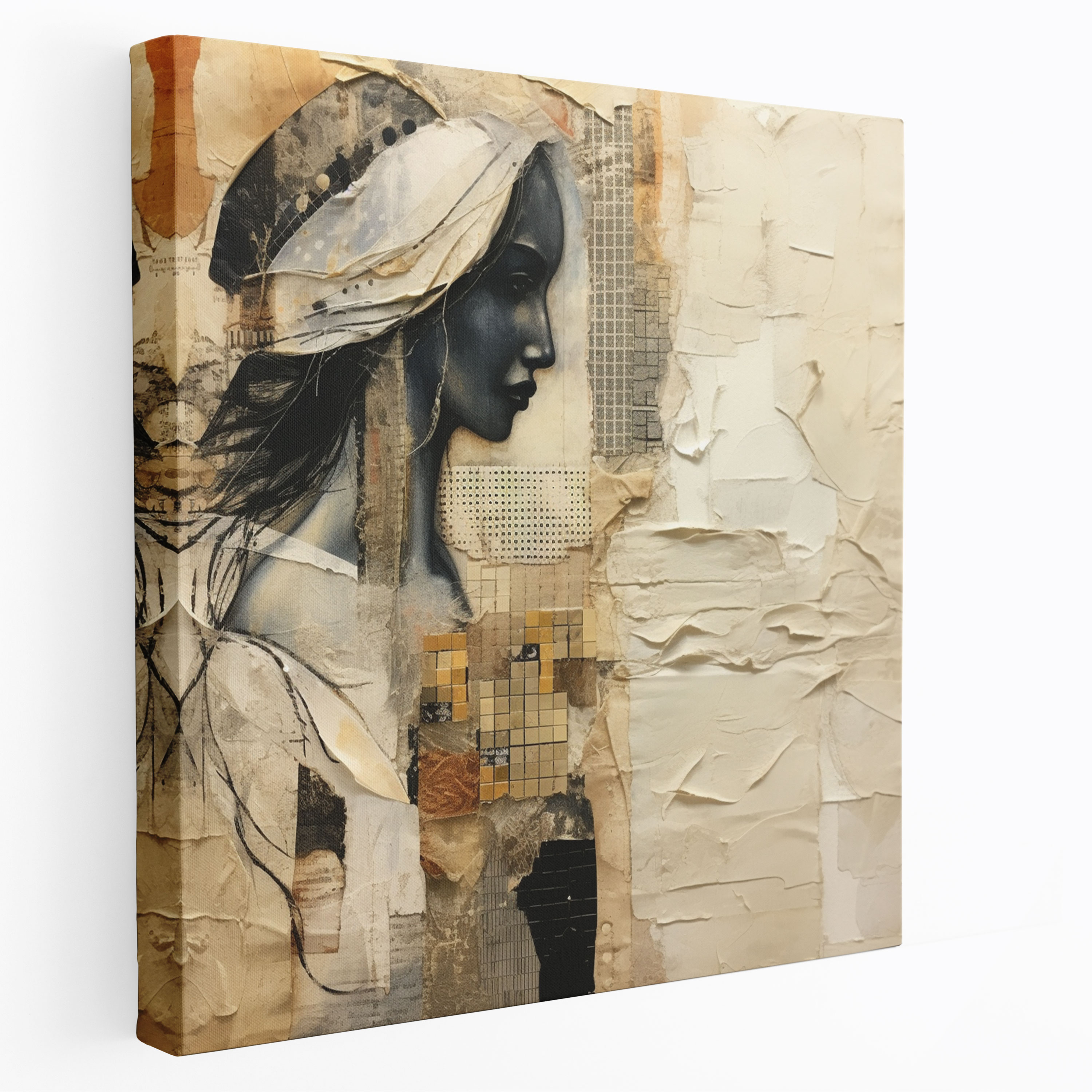 Neutral Mixed Media Canvas Print - Neutral, Canvas, Textures, Diversity