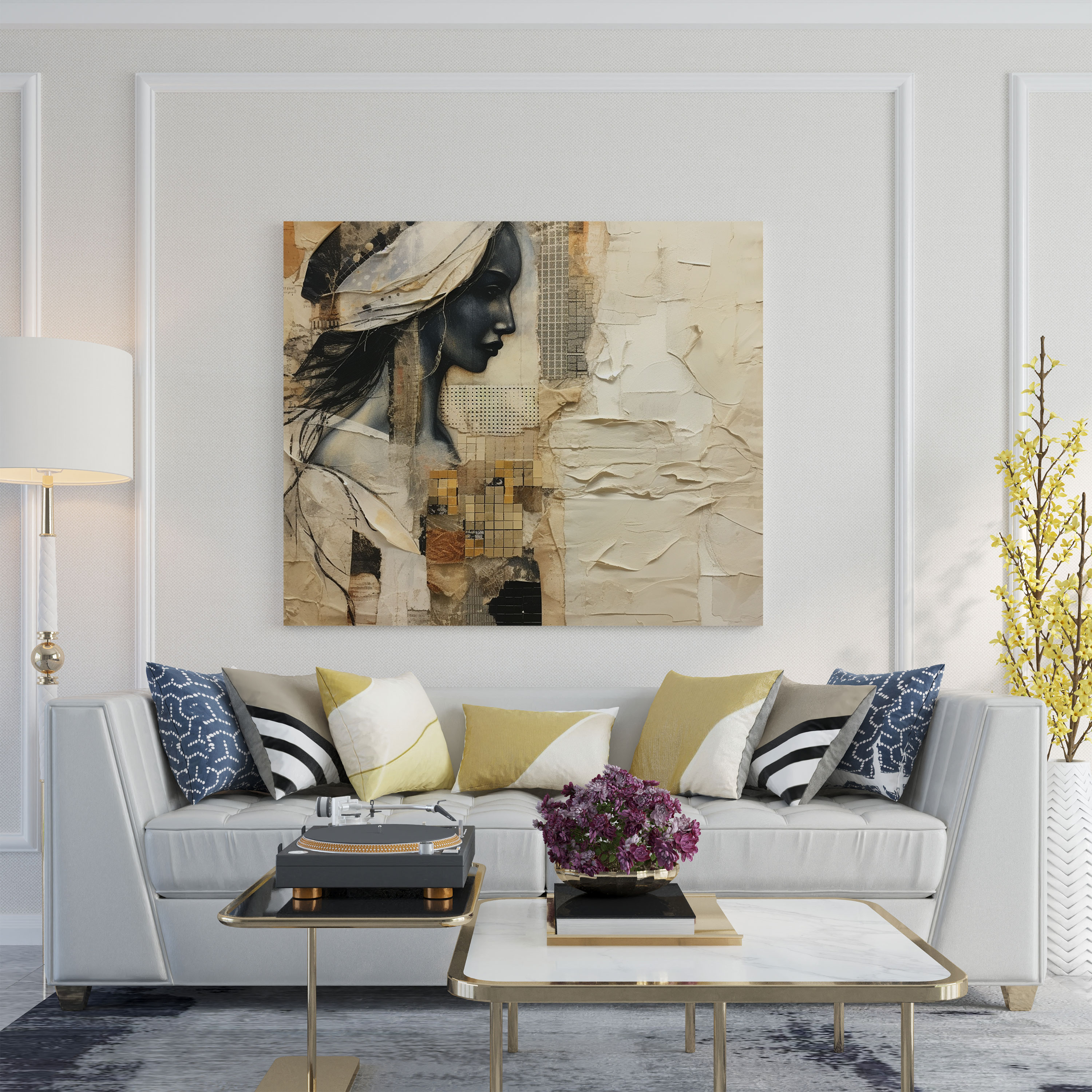 Neutral Mixed Media Canvas Print - Neutral, Canvas, Textures, Diversity