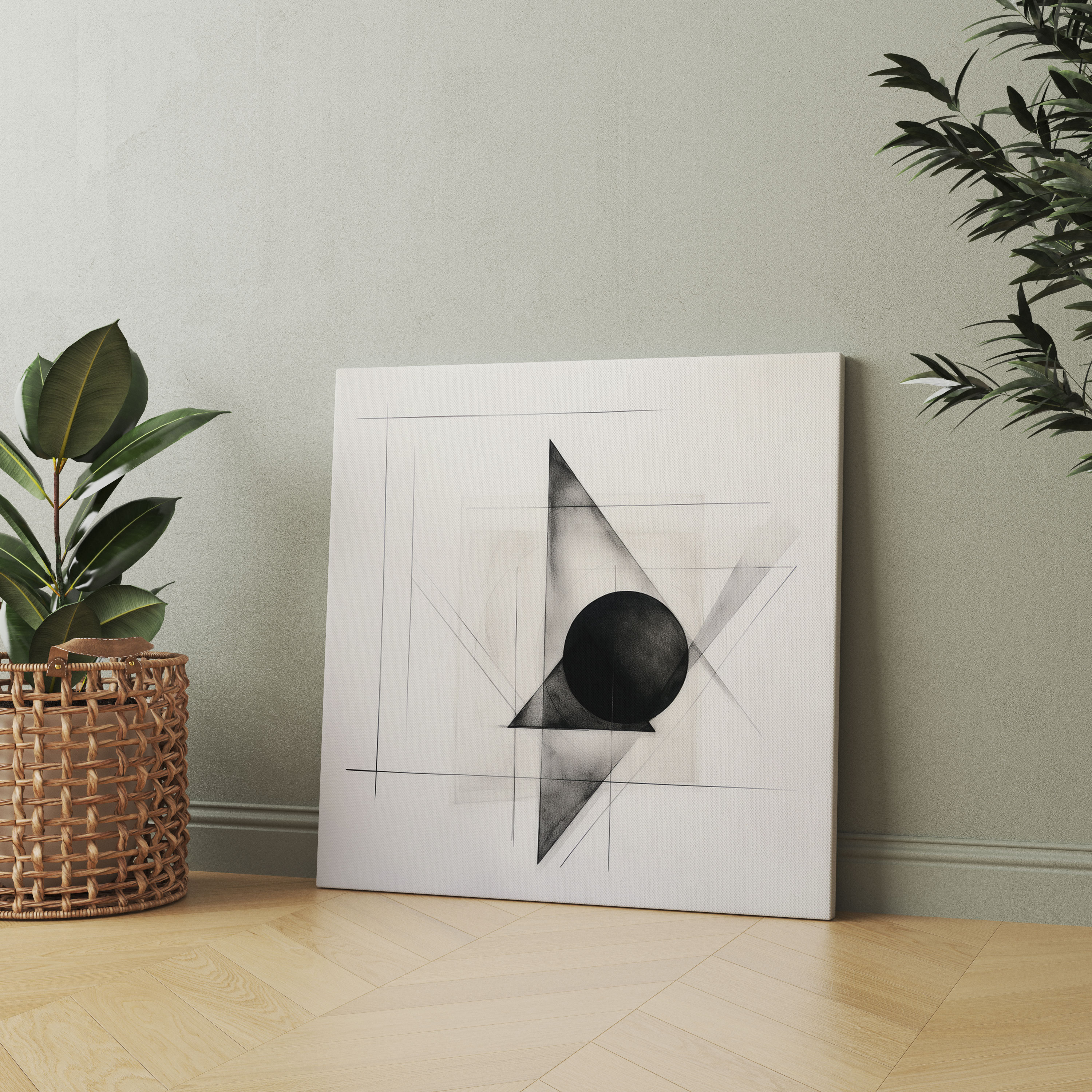 Doğal Kömür Eskiz Duvar Sanatı - Nötr Duvar Sanatı Minimalist Çizim Şekiller