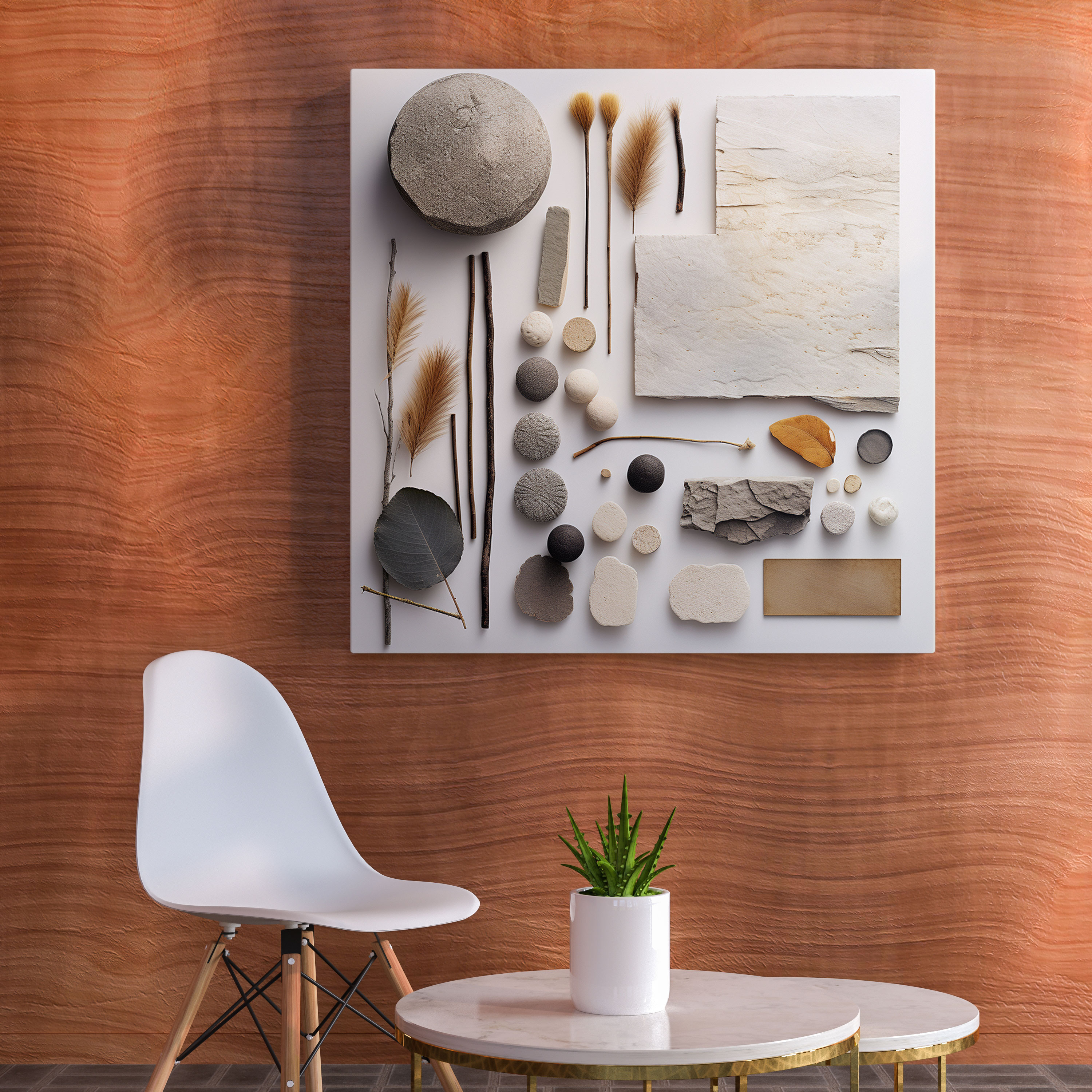 Neutral Natural Textures Canvas Print - Neutral, Collage Of Natural Textures, Serenity, Earthy Elements