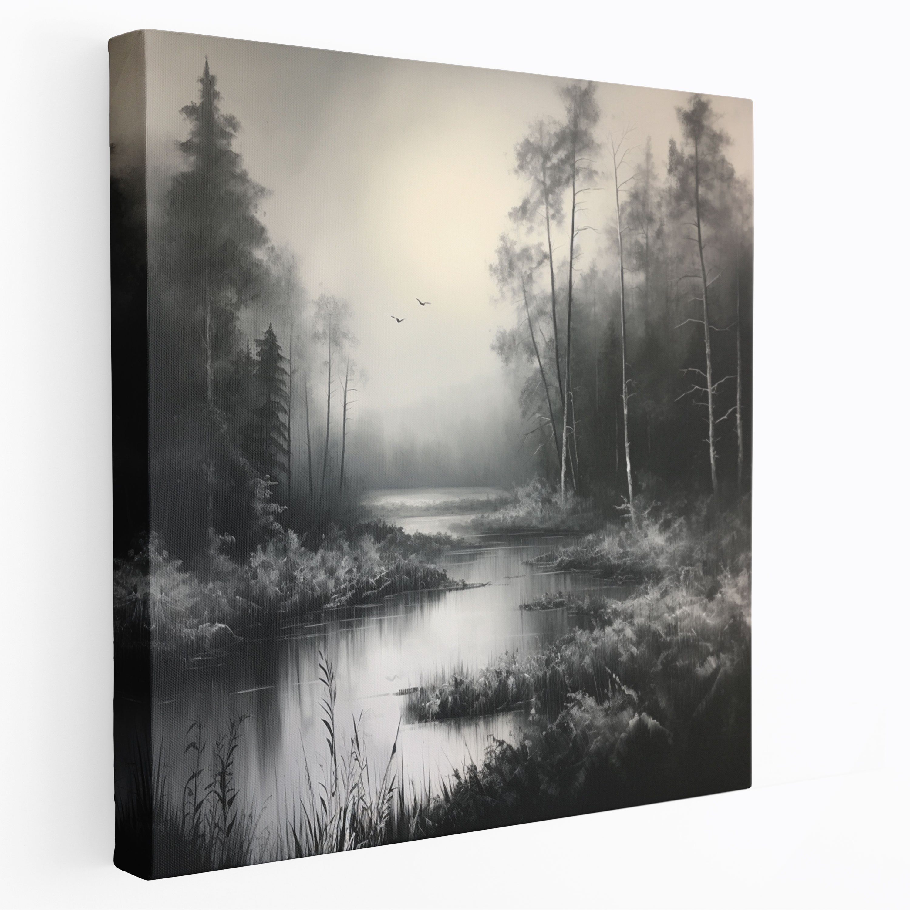 Neutral Monochromatic Landscape Wall Art - Neutral, Wall Decoration, Neutral, Calmness
