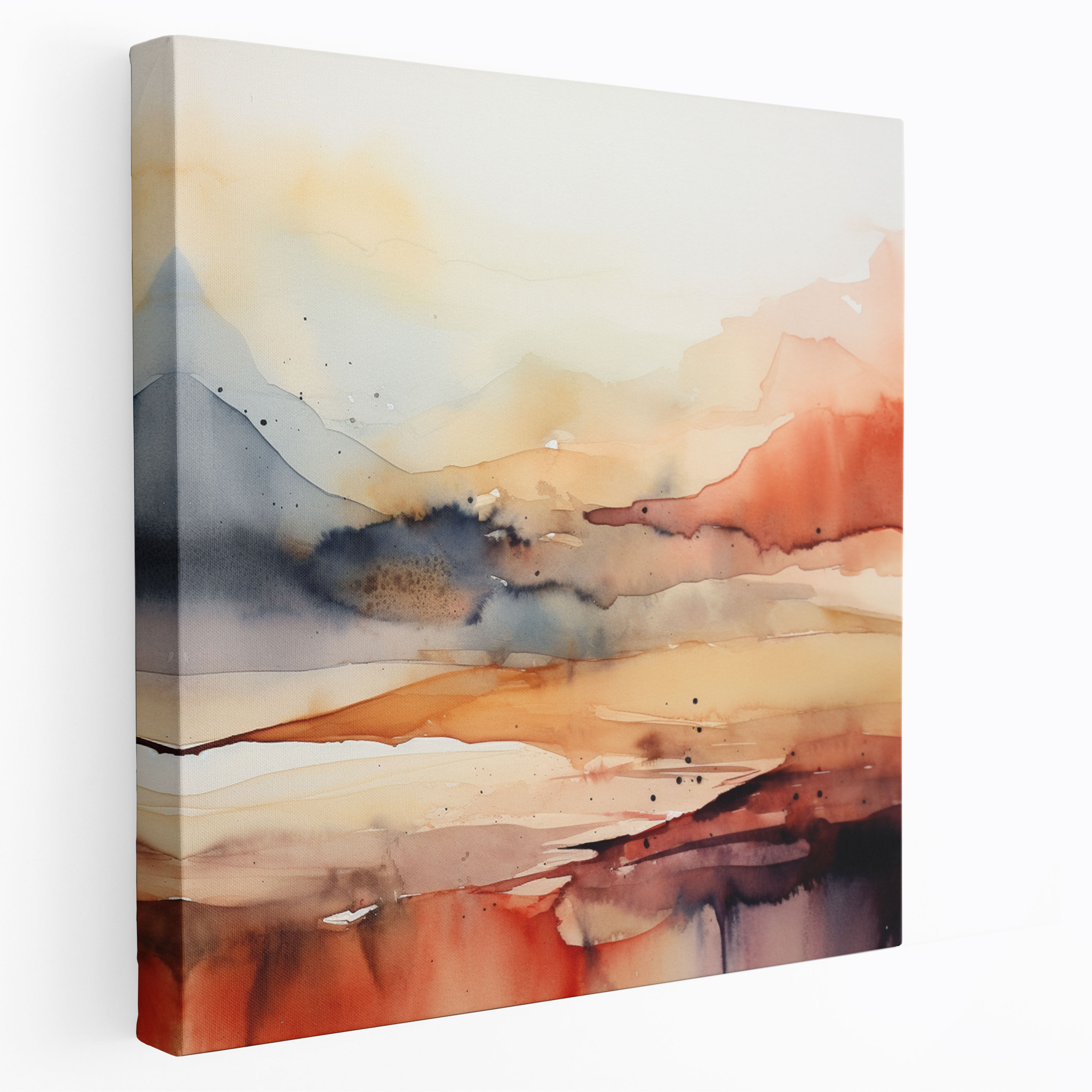 Neutral Abstract Canvas Print - Neutral, Watercolor Painting, Tranquility, Abstract