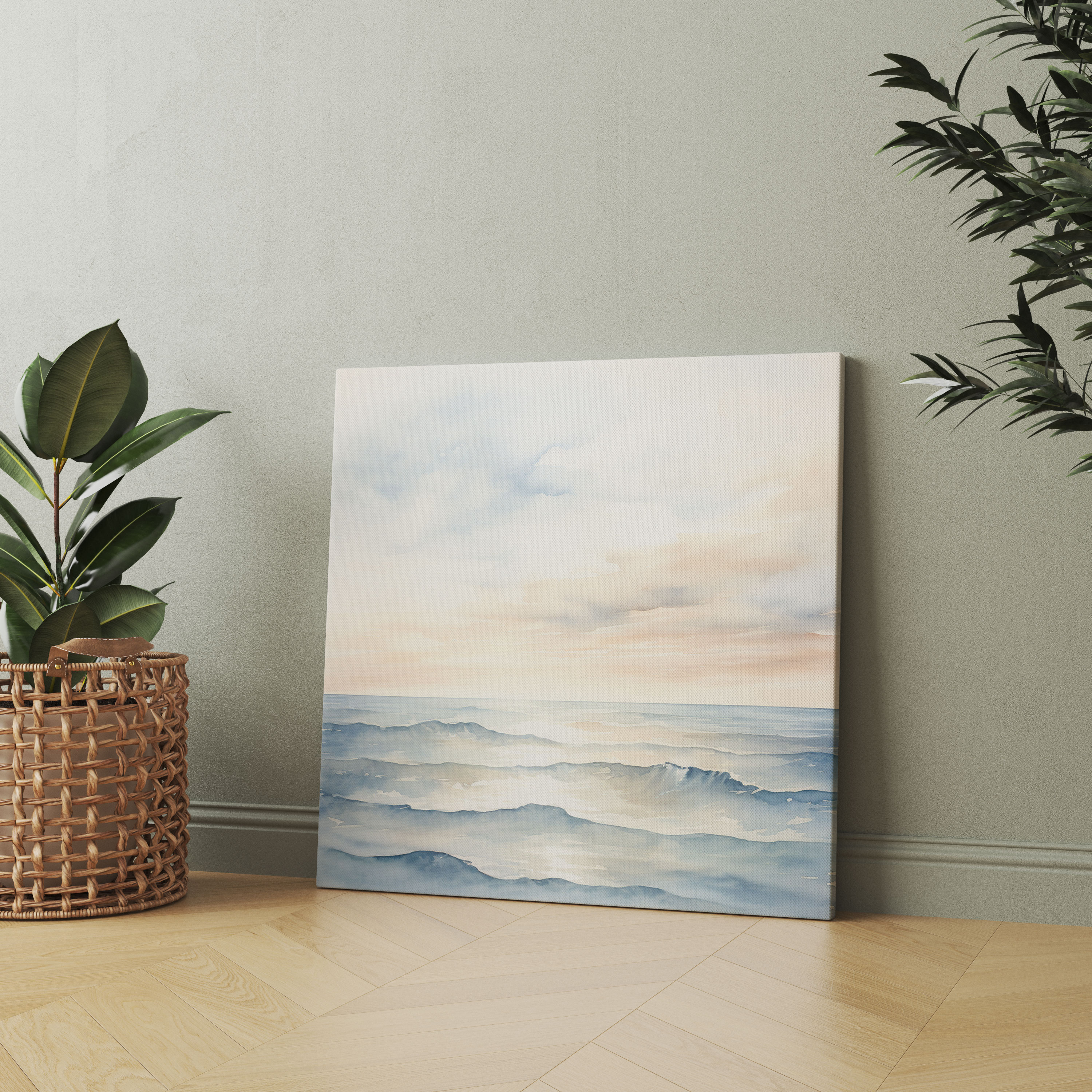 Neutral Seascape Canvas Print - Neutral, Canvas Wall Art, Seascape, Wall Decoration