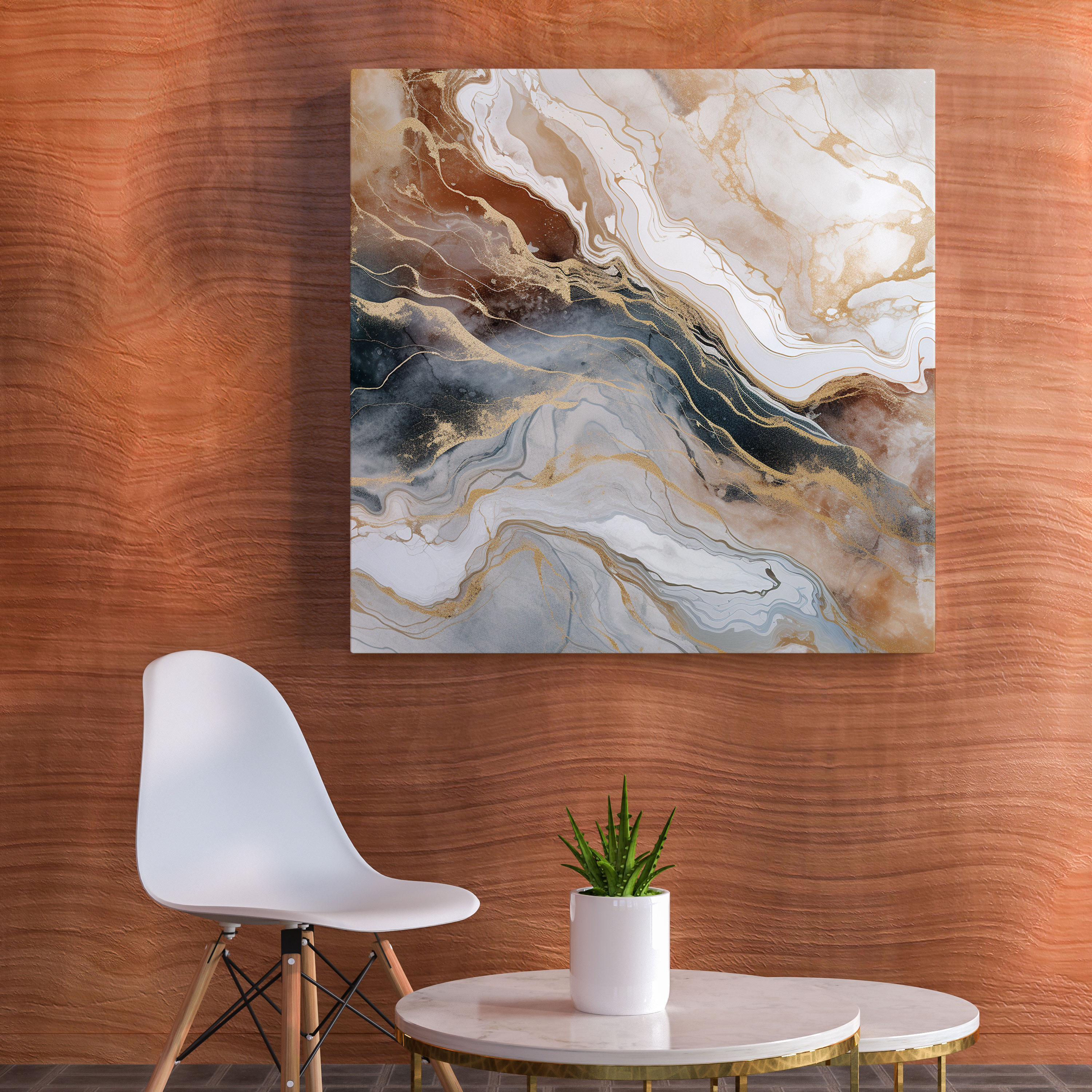 Neutral Marble Canvas Print - Neutral, Wall Art, Abstract Marble Pattern, Canvas Print