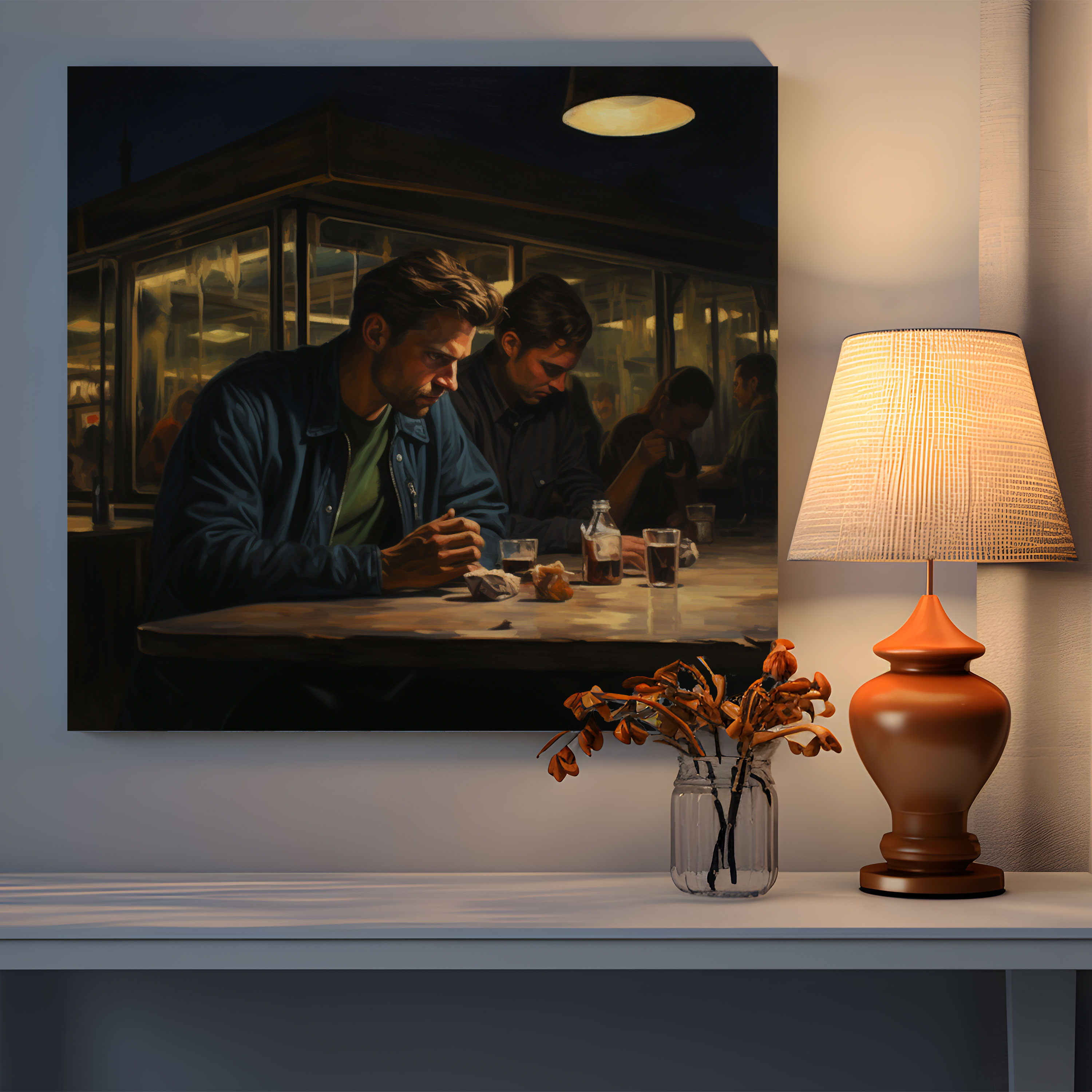 Nighthawks Canvas Print - Nighthawks, Canvas Print, Home Decoration, Canvas Wall Art