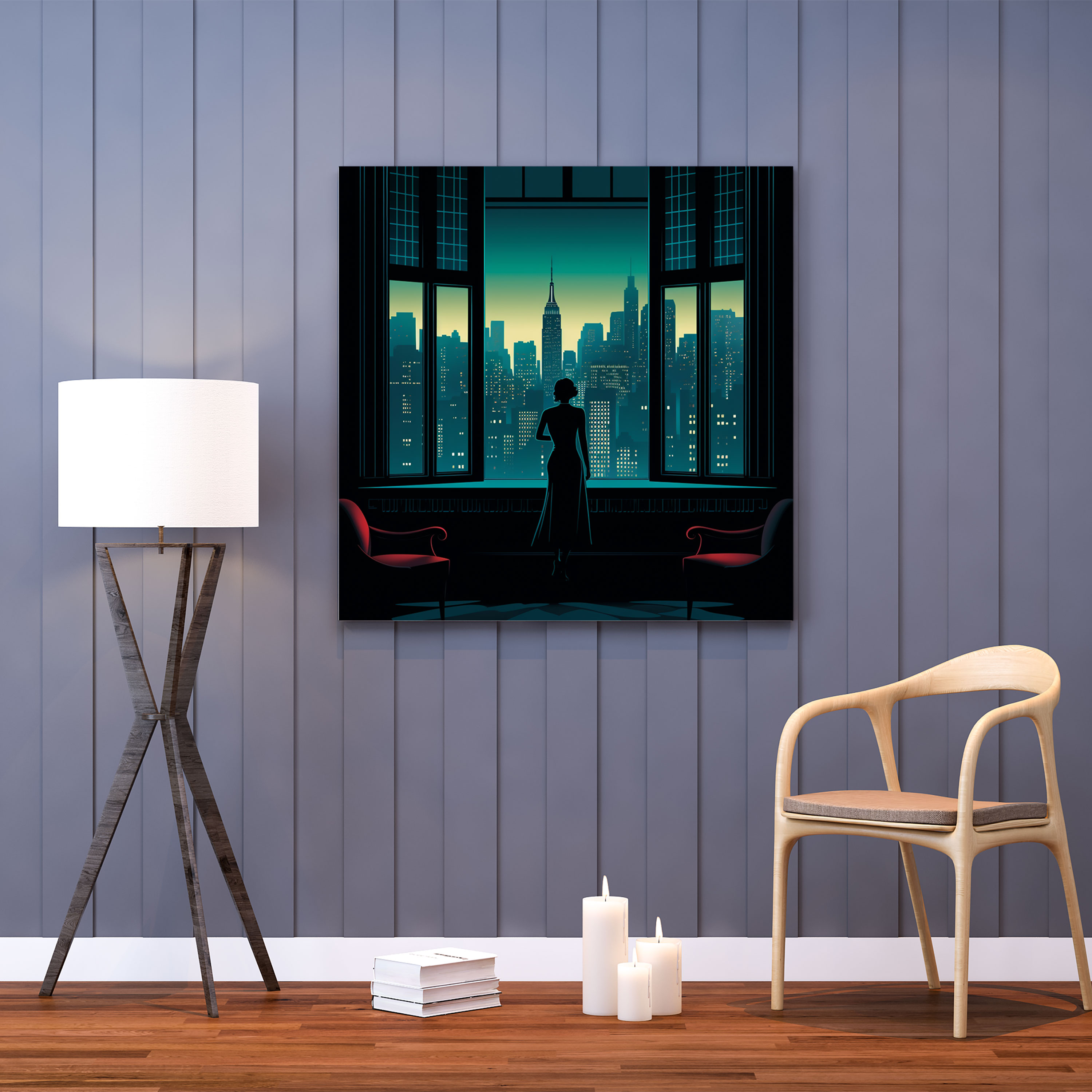 Nighthawks Wall Art - Nighthawks, Poster, Wall Decoration, Neon-Lit
