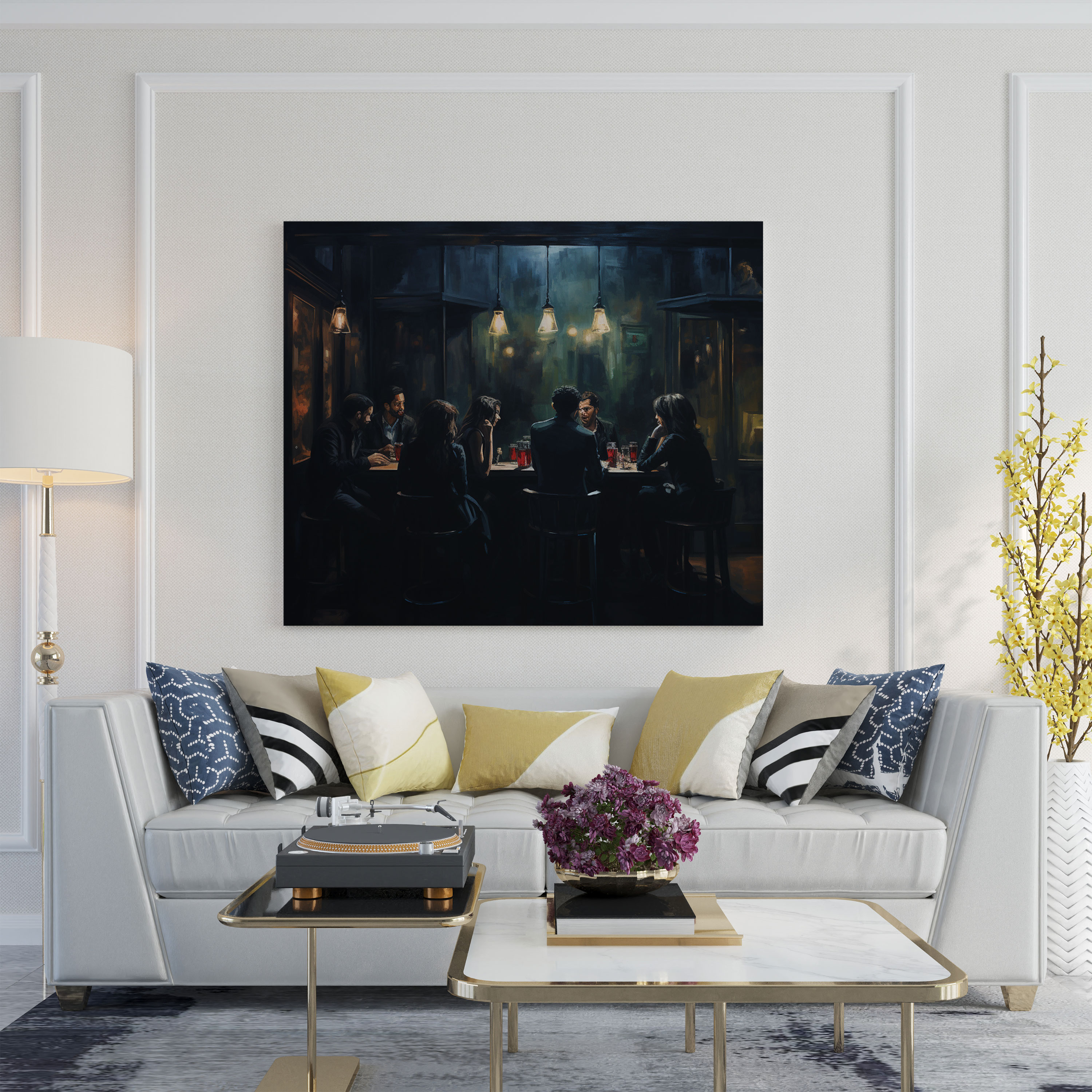 Nighthawks Canvas Print - Nighthawks, Canvas Wall Art, Wall Decoration, Nighthawks