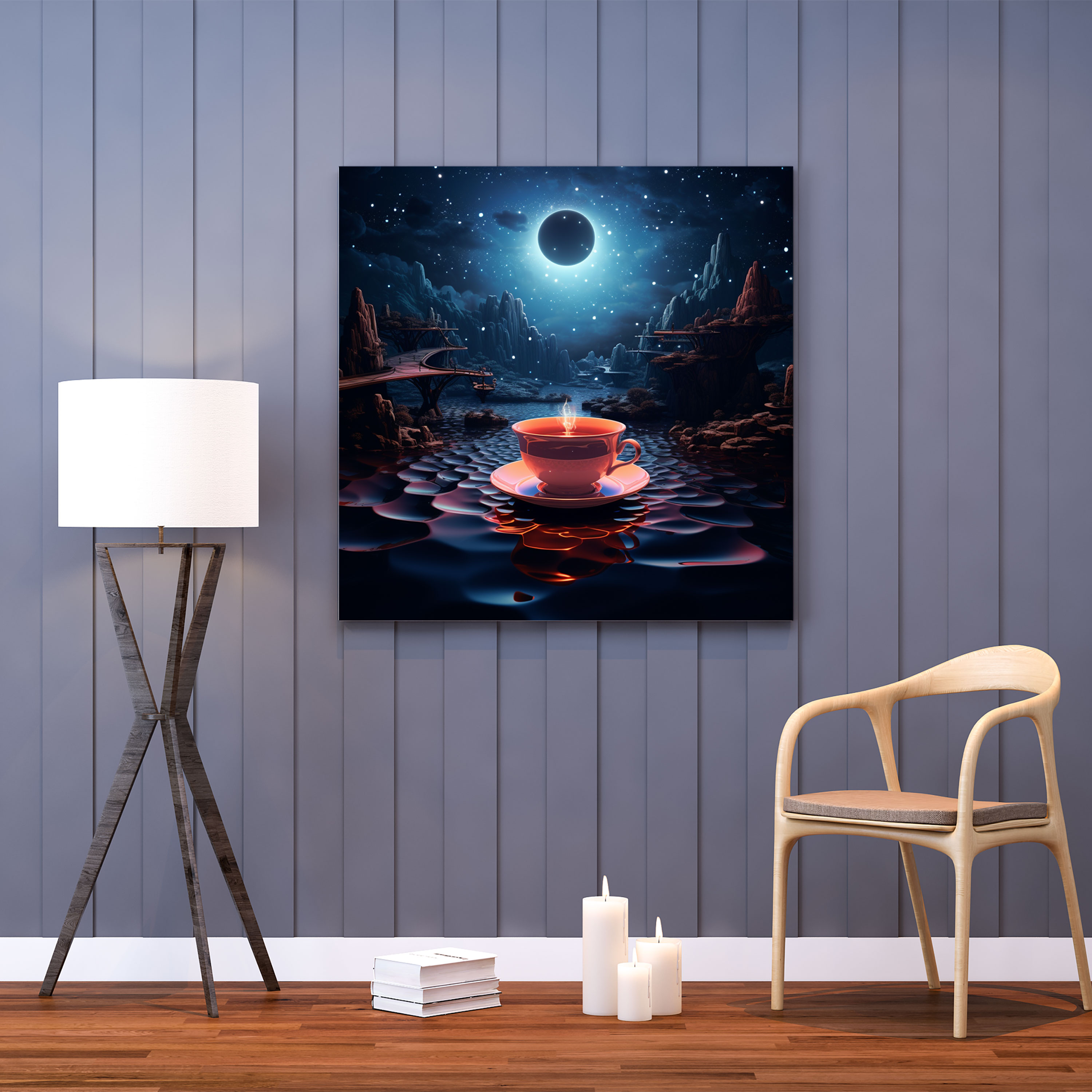 Nighthawks Wall Art - Nighthawks, Wall Art, Canvas Wall Art, Surrealist Artwork