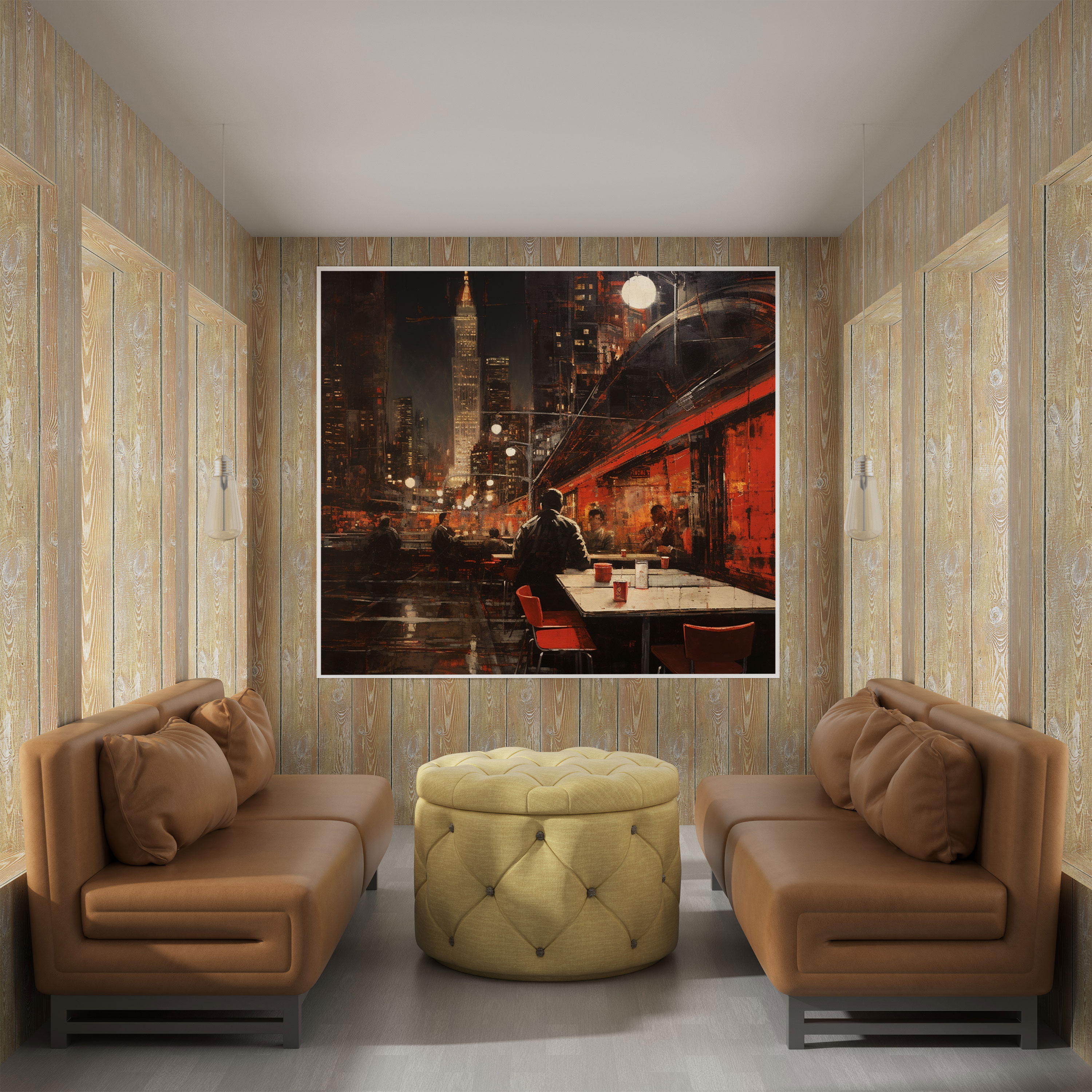 Nighthawks Wall Decoration - Nighthawks, Canvas Wall Art, Canvas, Nighthawks
