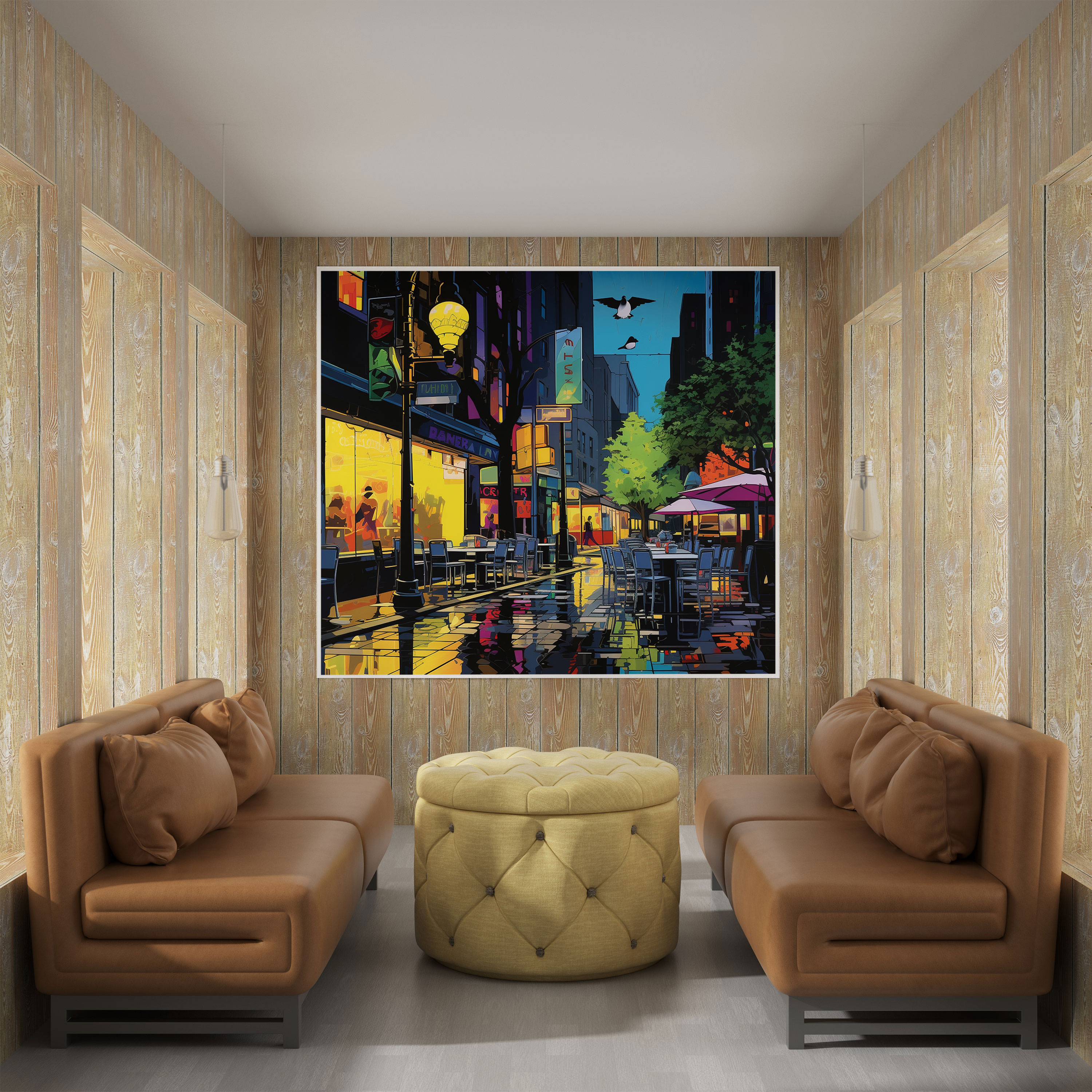 Nighthawks Wall Decoration - Nighthawks, Home Decoration, Canvas, Nighthawks