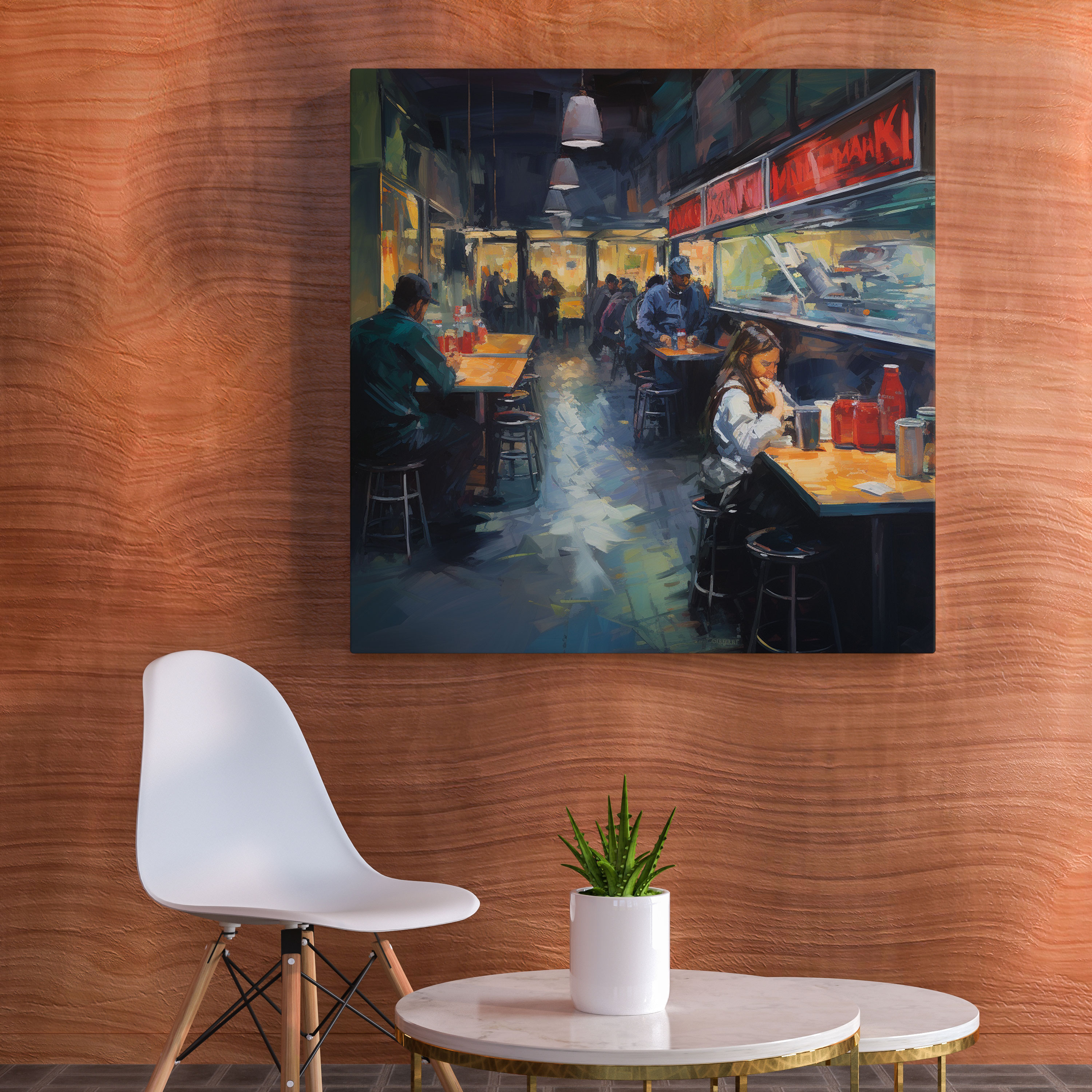 Nighthawks Wall Decoration - Nighthawks, Home Decoration, Canvas Wall Art, Wall Decoration