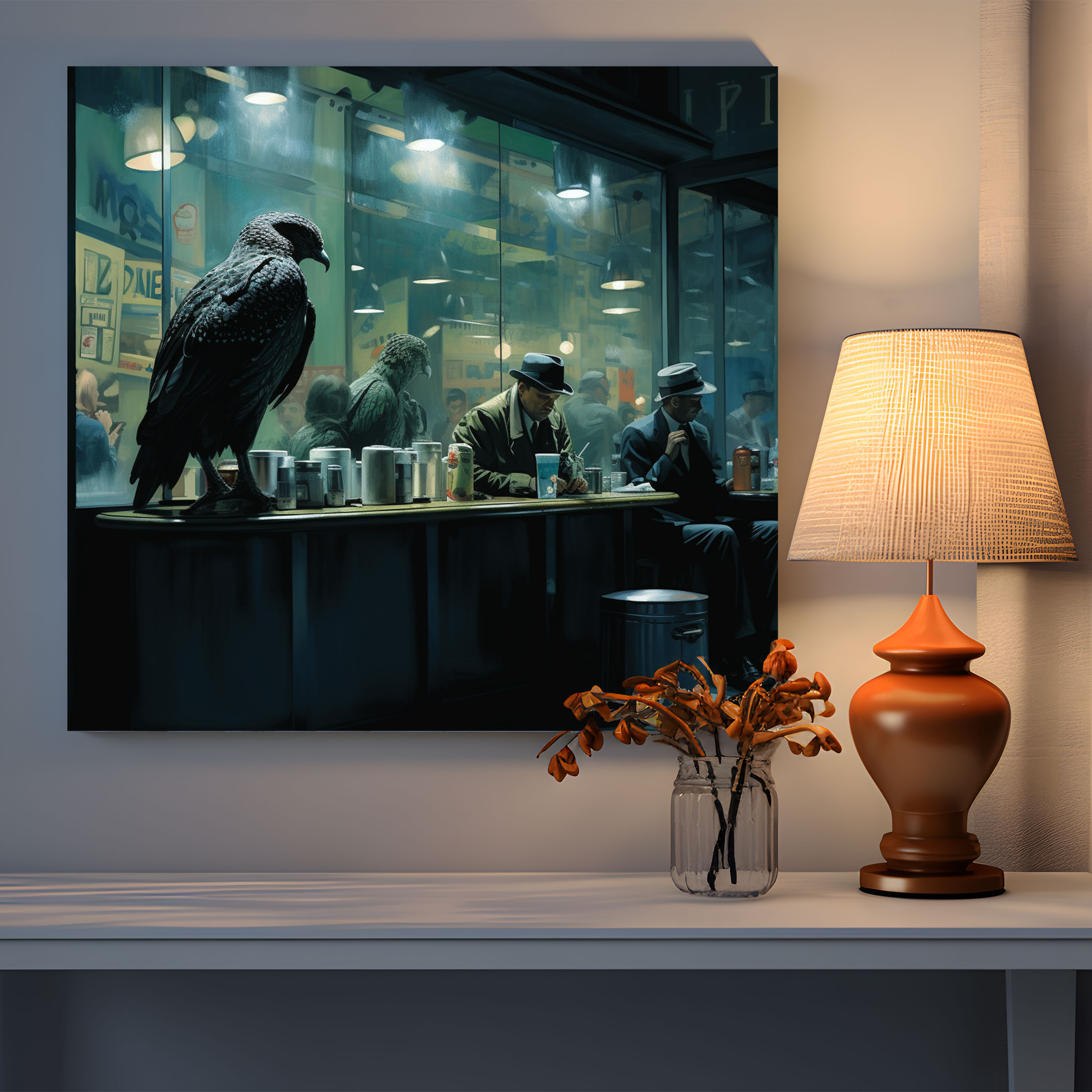 Nighthawks Canvas Print - Nighthawks, Nighthawks, Home Decoration, Wall Art