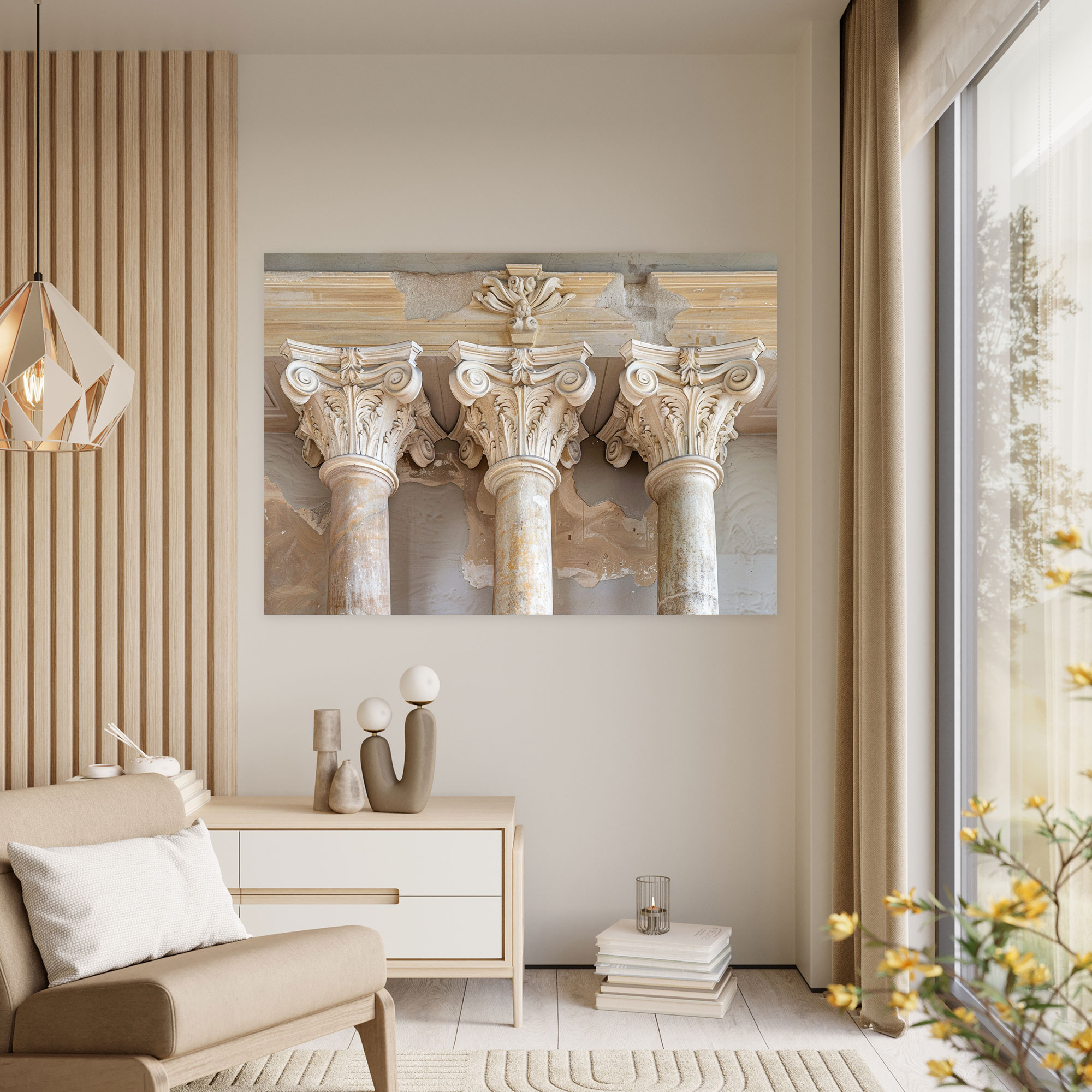 Neoclassicism Architectural Column Canvas Print - Neoclassicism, Home Decoration, Canvas, Wall Decoration