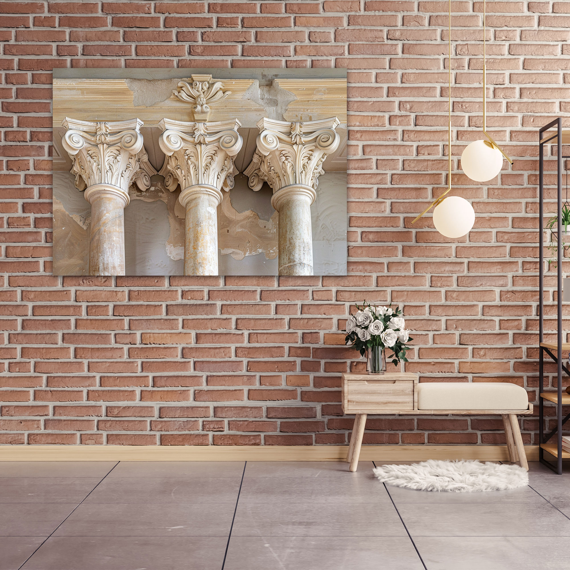 Neoclassicism Architectural Column Canvas Print - Neoclassicism, Home Decoration, Canvas, Wall Decoration