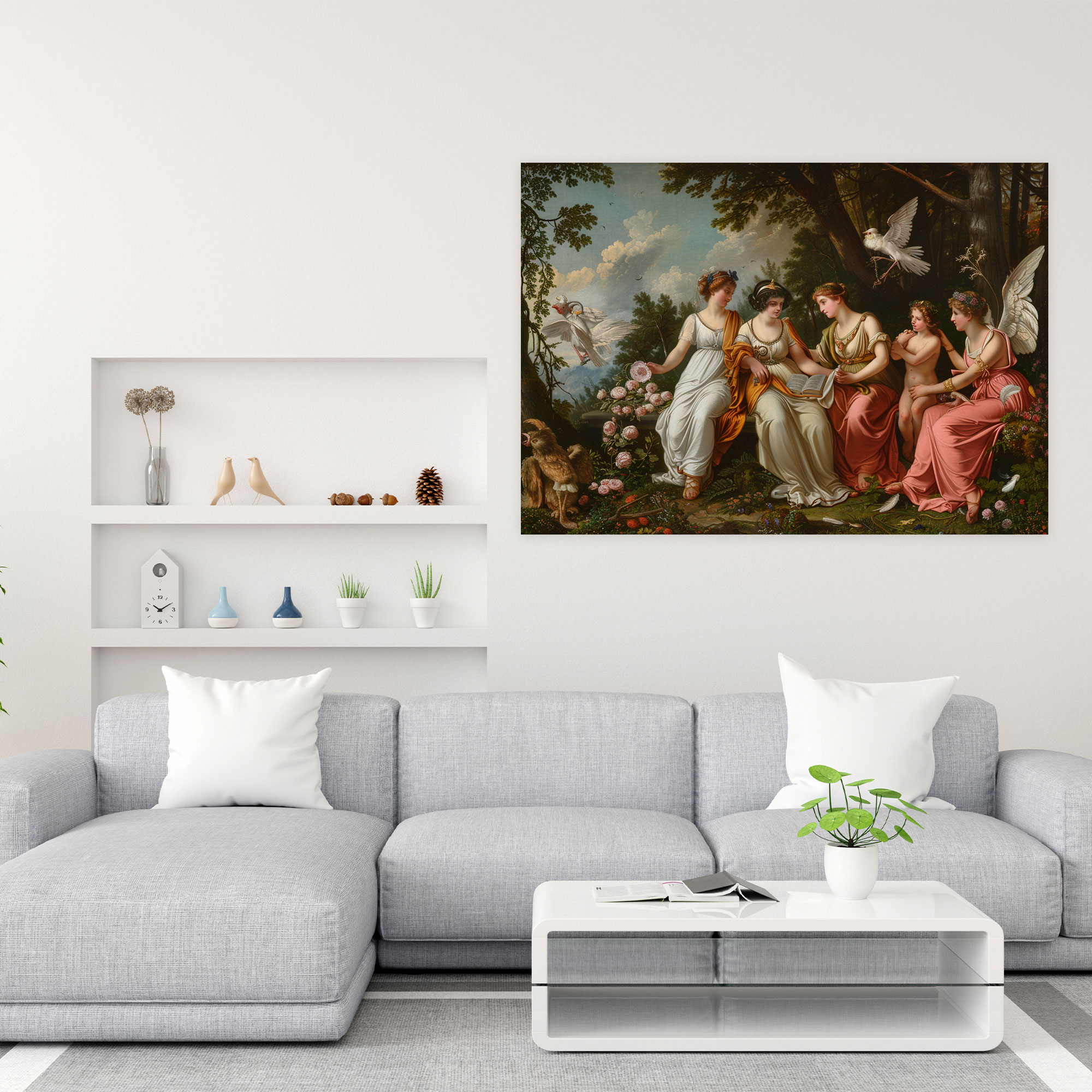 Neoclassicism Mythological Goddess Canvas Print - Neoclassicism, Home Decoration, Wall Art, Wall Decoration