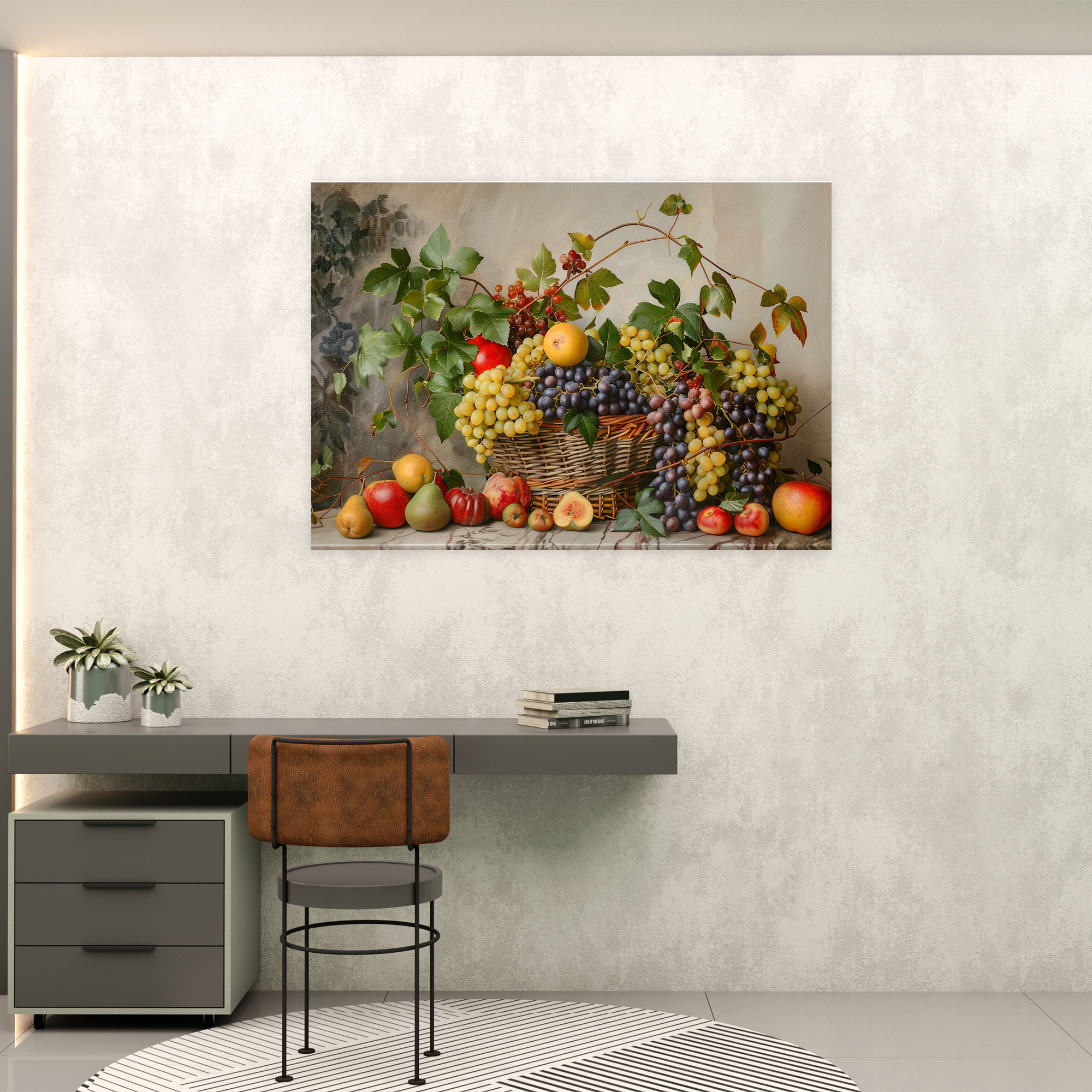 Neoclassicism Fruit Basket Wall Decoration - Neoclassicism, Wall Art, Home Decoration, Canvas