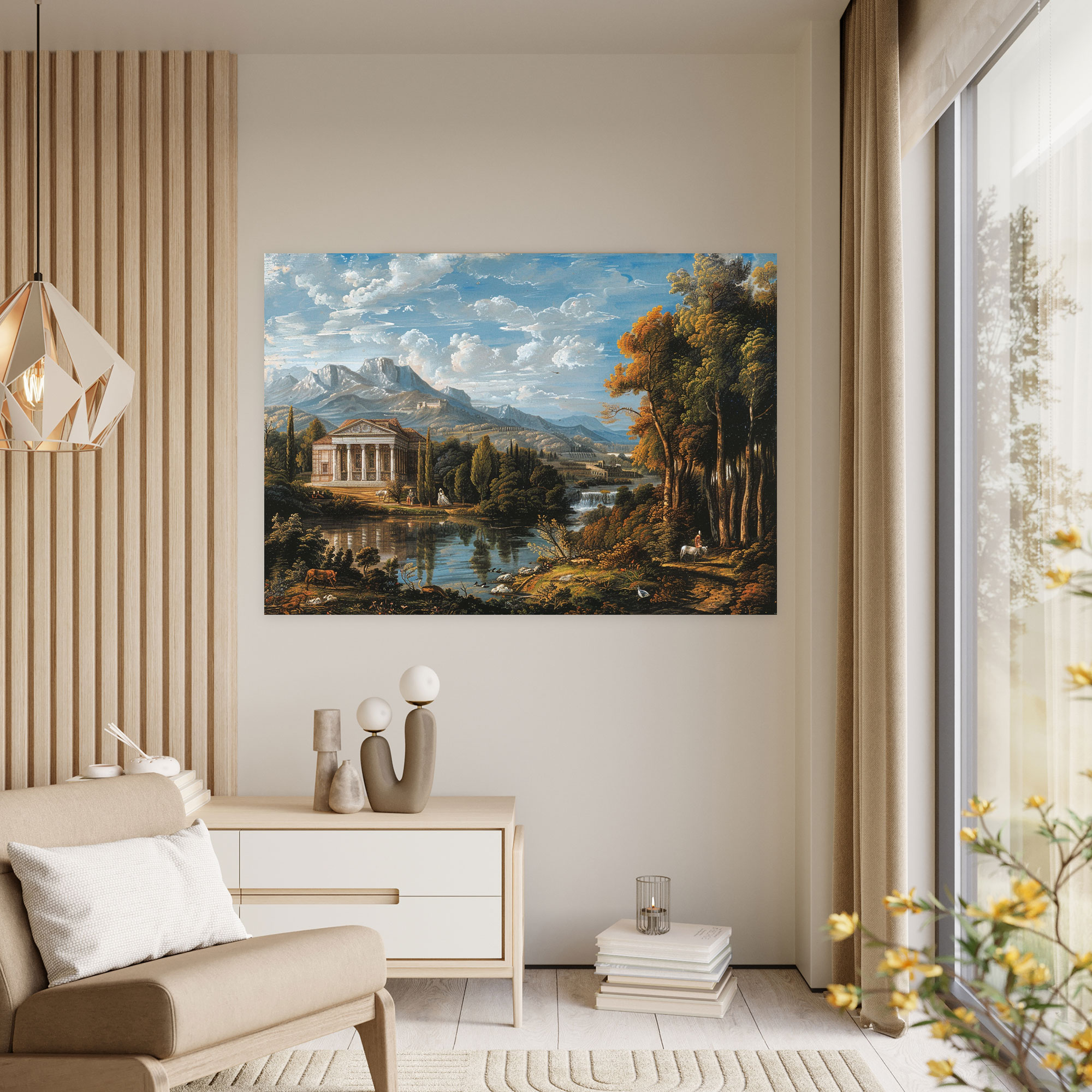 Neoclassicism Pastoral Scene Canvas Print - Neoclassicism, Neoclassicism, Canvas Wall Art, Canvas