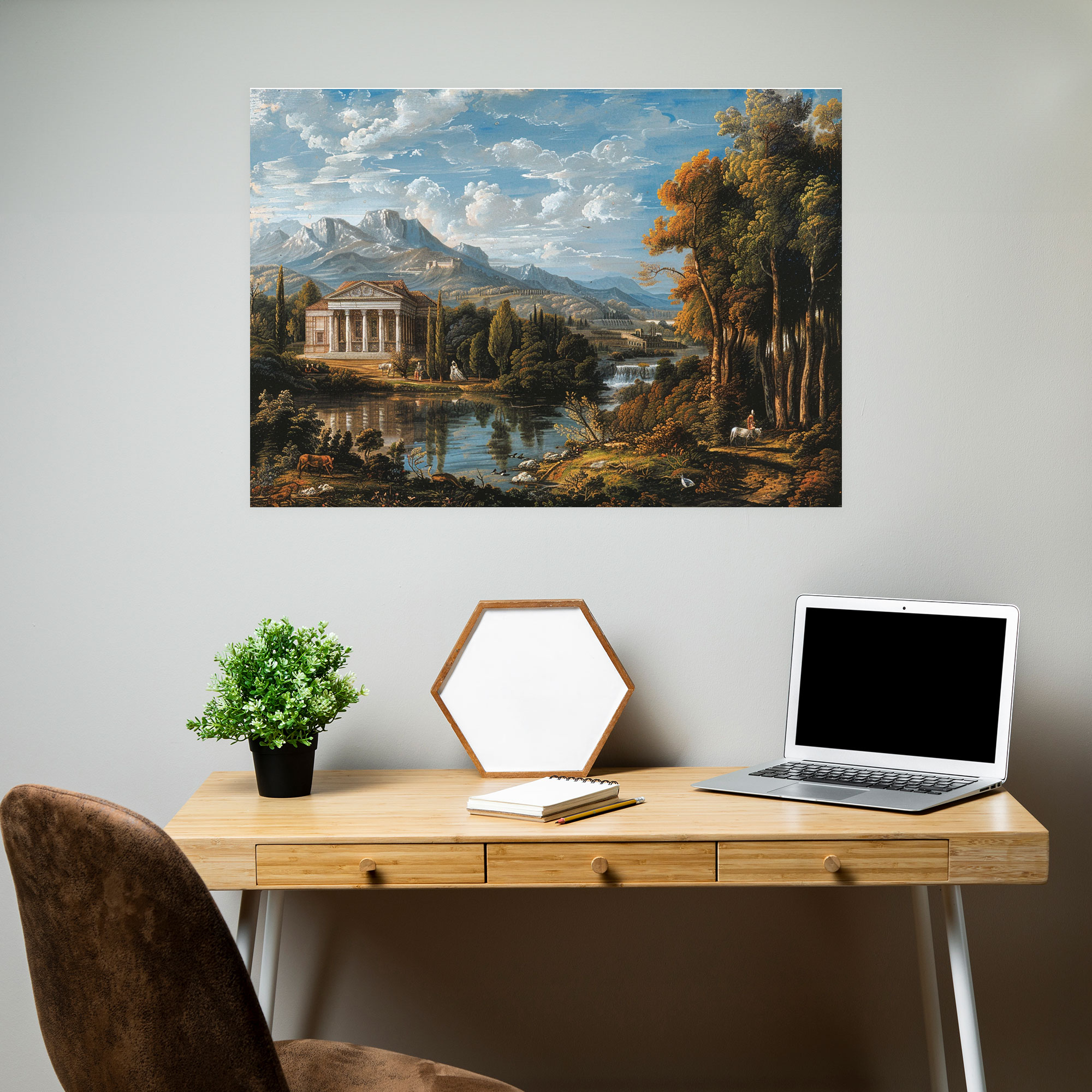 Neoclassicism Pastoral Scene Canvas Print - Neoclassicism, Neoclassicism, Canvas Wall Art, Canvas