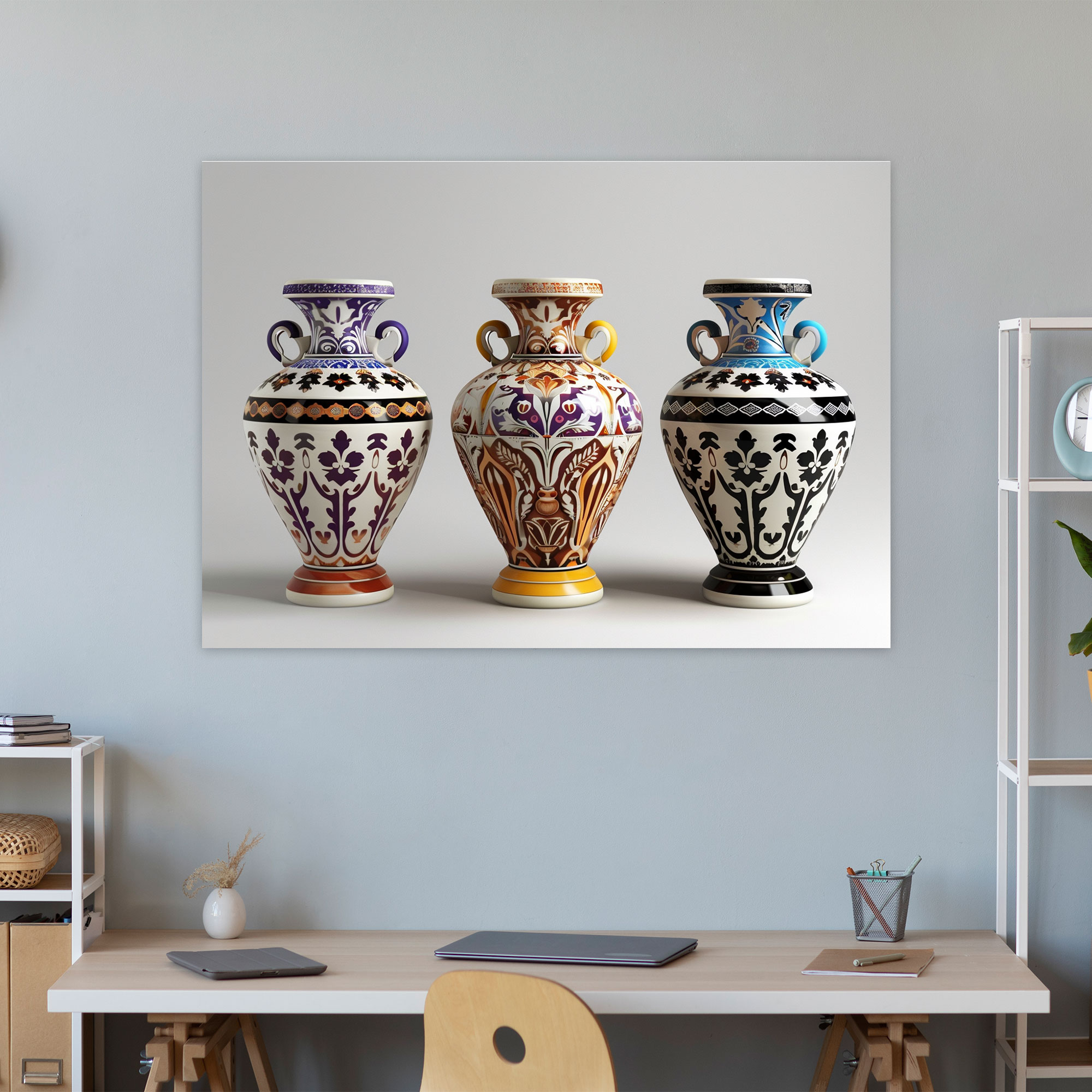 Neoclassicism Wall Art - Artistic Vases Canvas Print - Neoclassicism, Wall Art, Canvas Print, Canvas