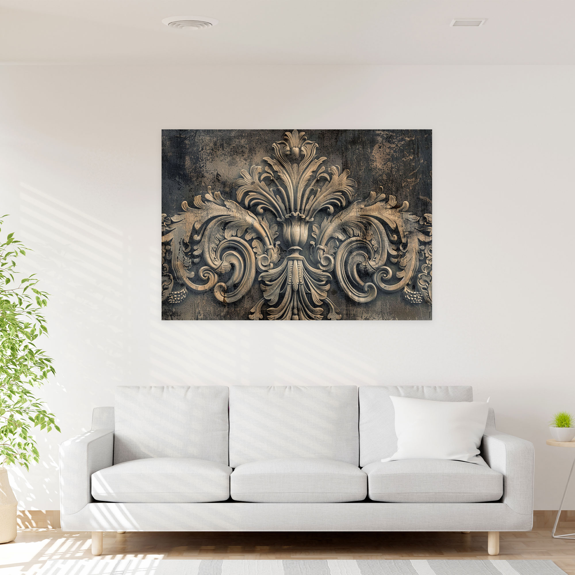 Neoclassicism Rococo Motifs Canvas Print - Neoclassicism, Neoclassicism, Wall Decoration, Canvas Wall Art