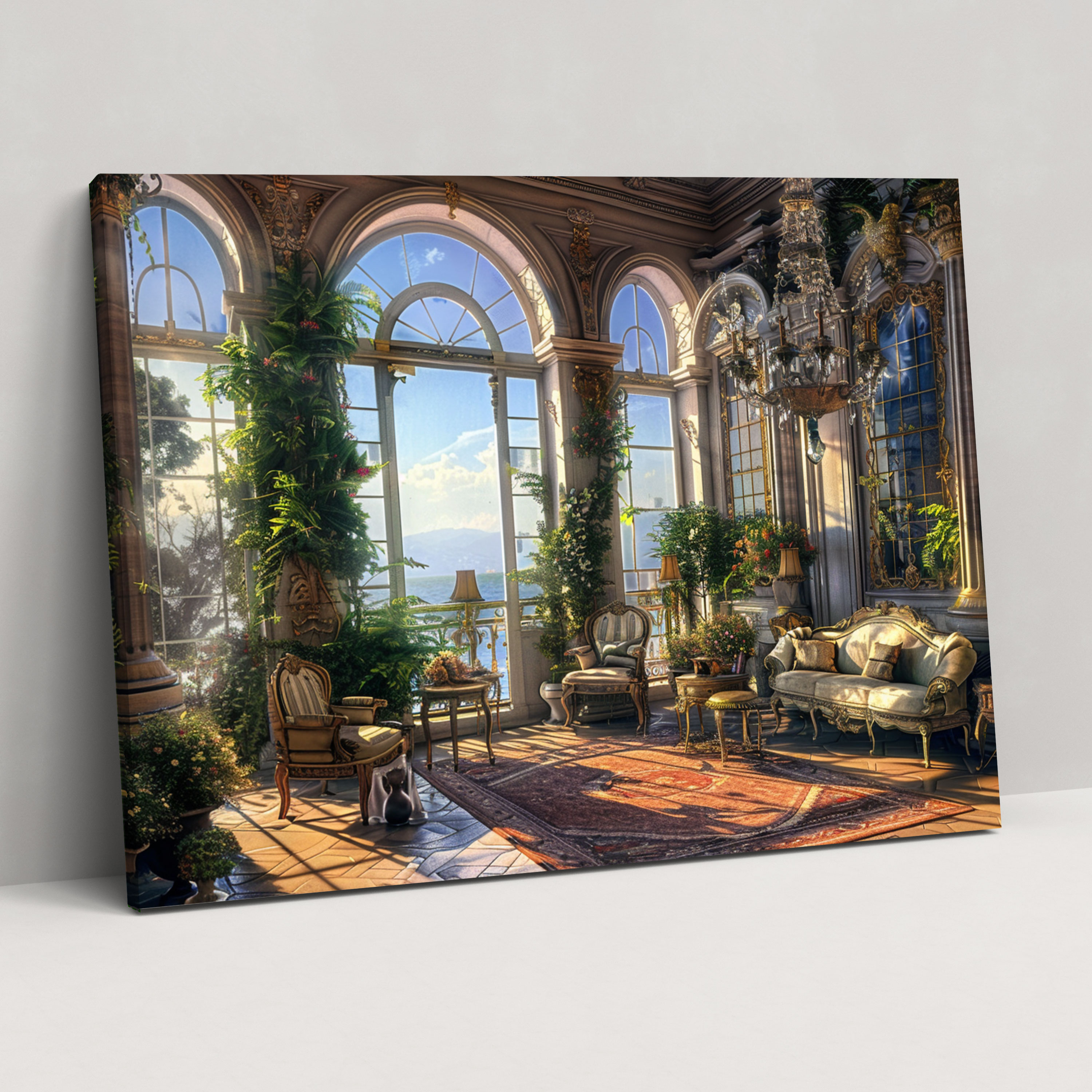 Neoclassicism Romantic Settings Wall Art - Neoclassicism, Home Decoration, Wall Art, Canvas