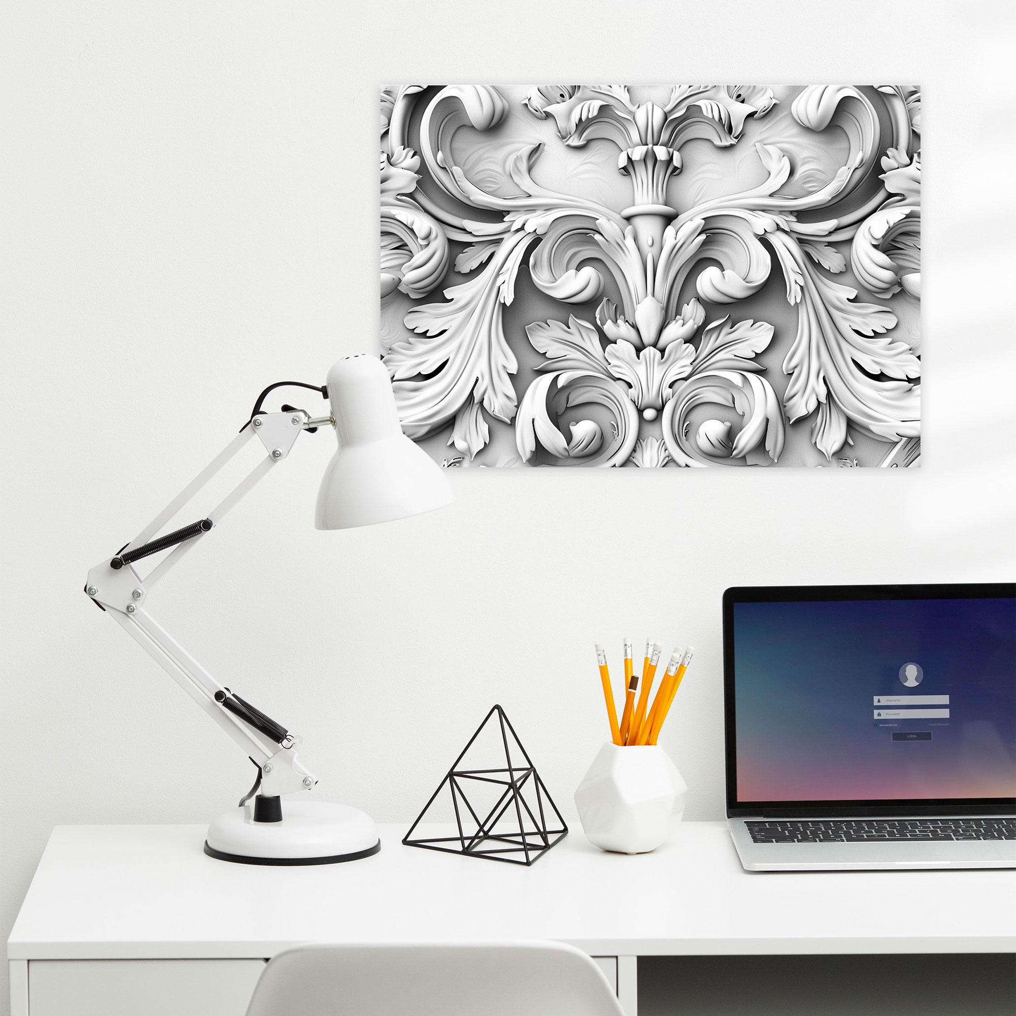 Neoclassicism Foliage Wall Decoration - Neoclassicism, Home Decoration, Canvas, Canvas Wall Art