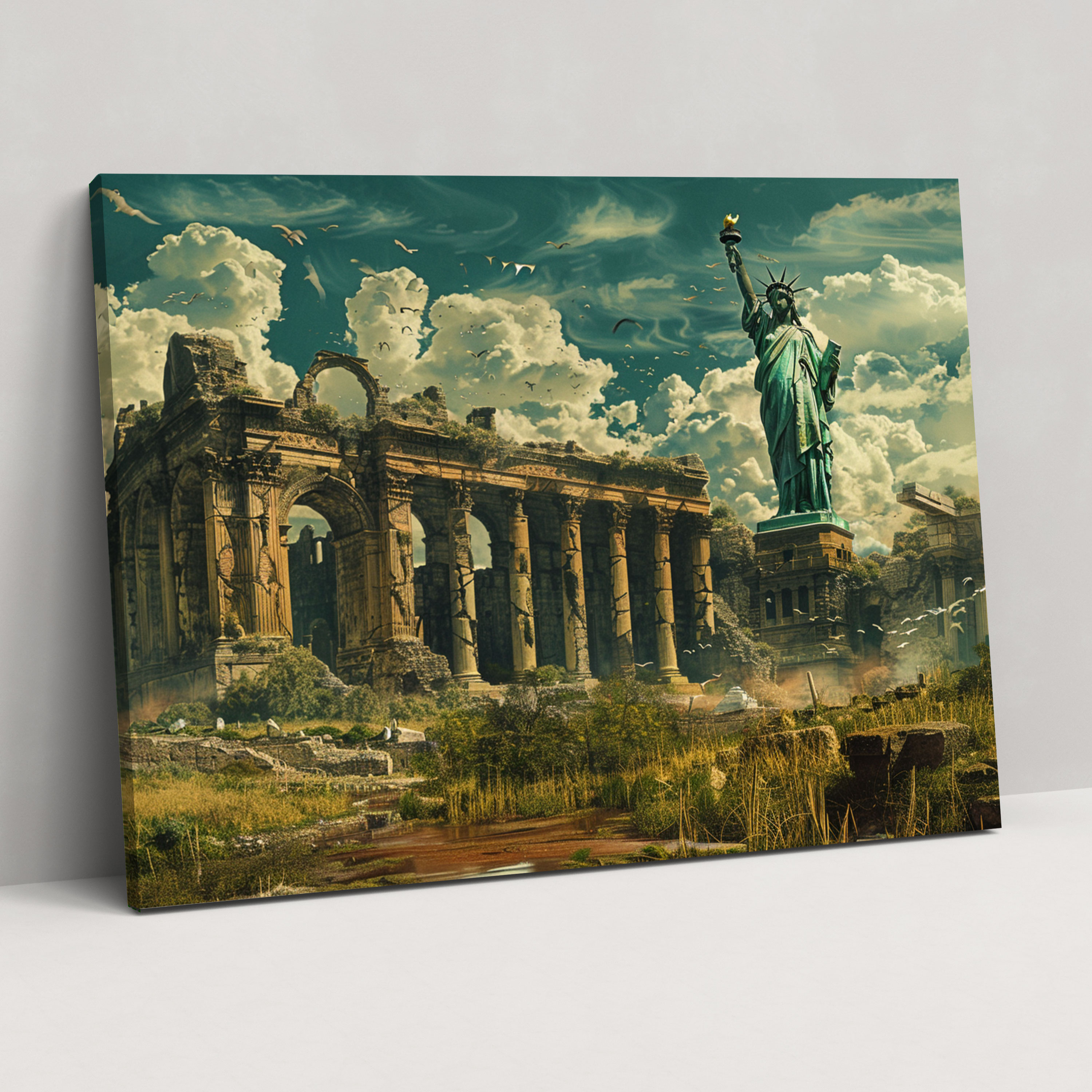 Neoclassicism Wall Art: Statue Of Liberty Canvas Print - Neoclassicism, Wall Art, Home Decoration, Canvas