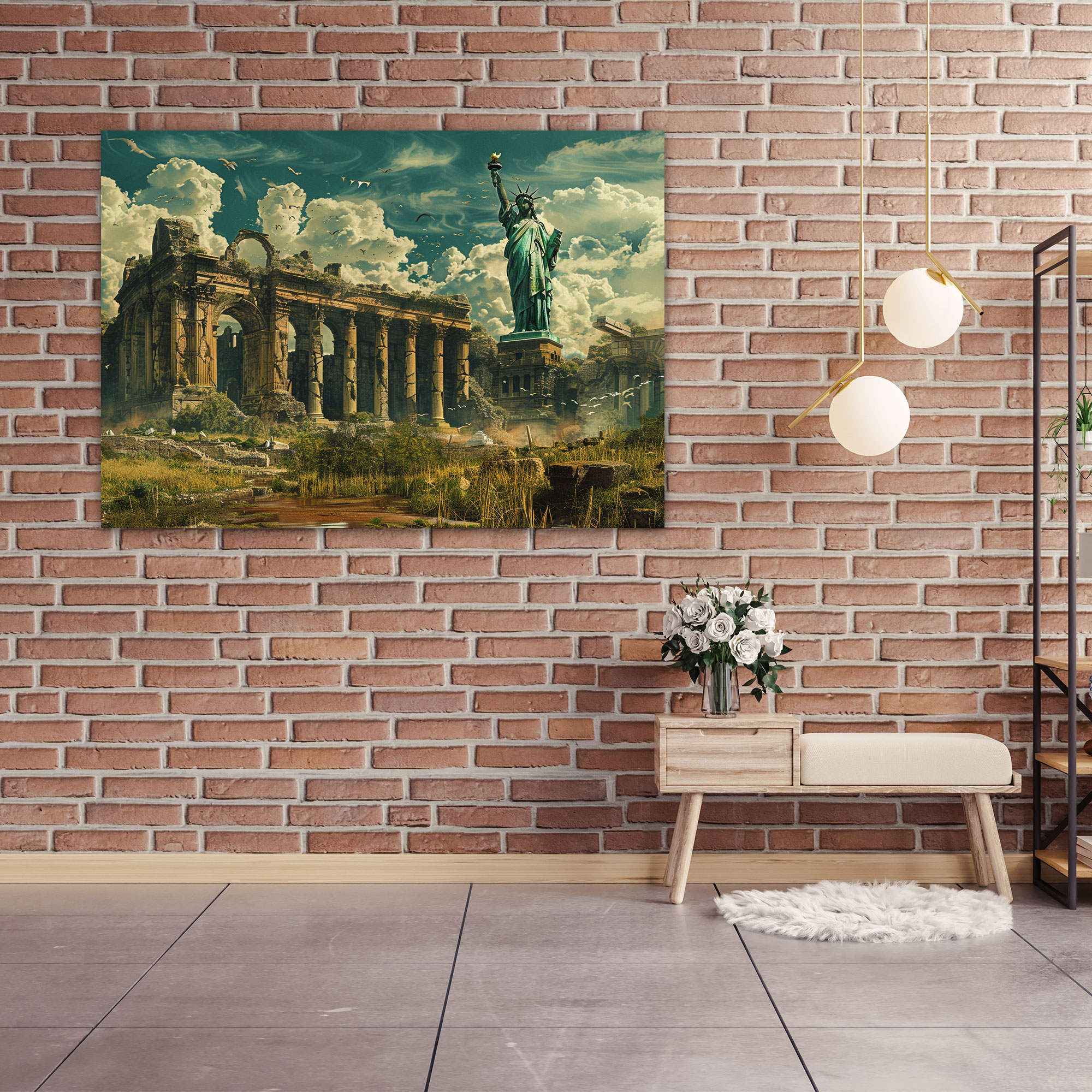 Neoclassicism Wall Art: Statue Of Liberty Canvas Print - Neoclassicism, Wall Art, Home Decoration, Canvas