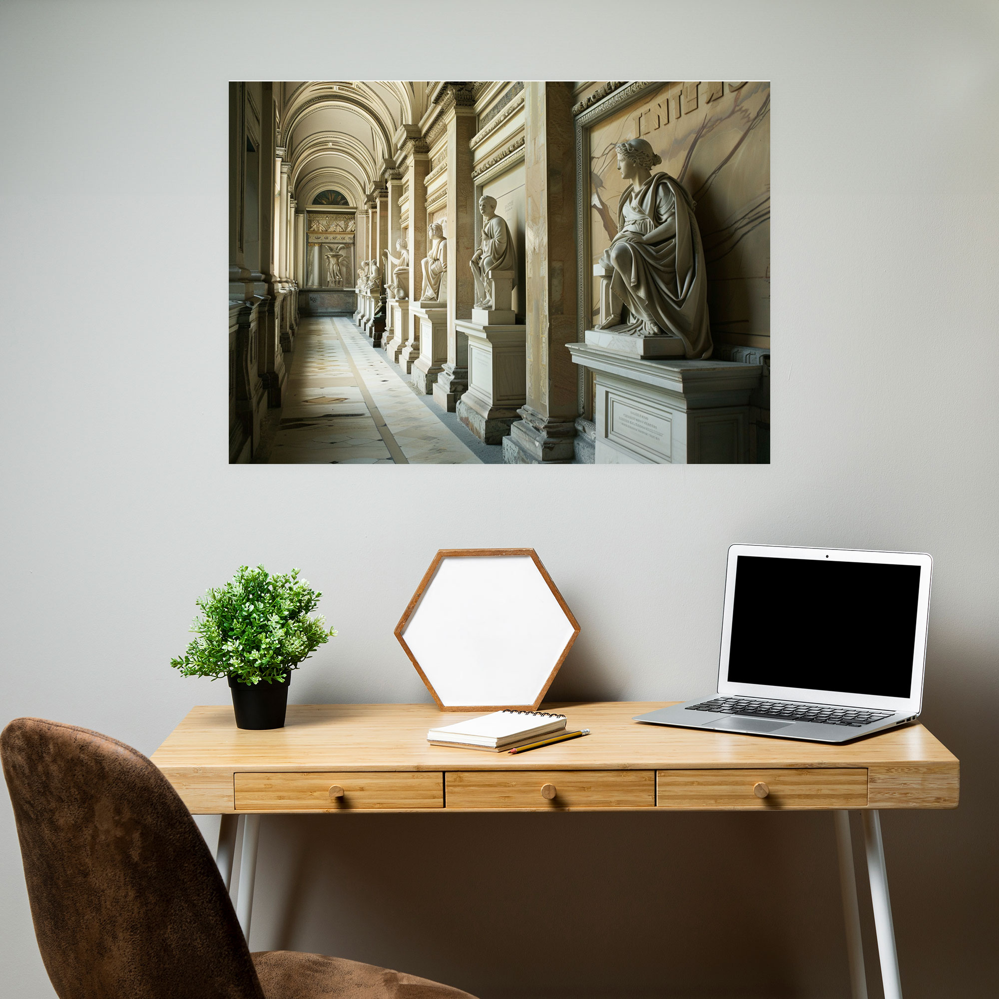 Neoclassicism Wall Decoration: Roman Statues Canvas Print - Neoclassicism, Canvas, Neoclassicism, Home Decoration