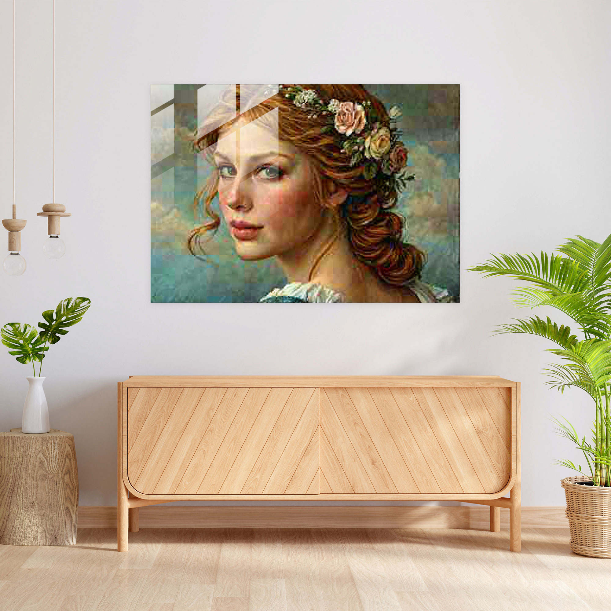 Neoklasik Ev Dekorasyonu - Neoklasizm Cam Tablo Modern Sanat