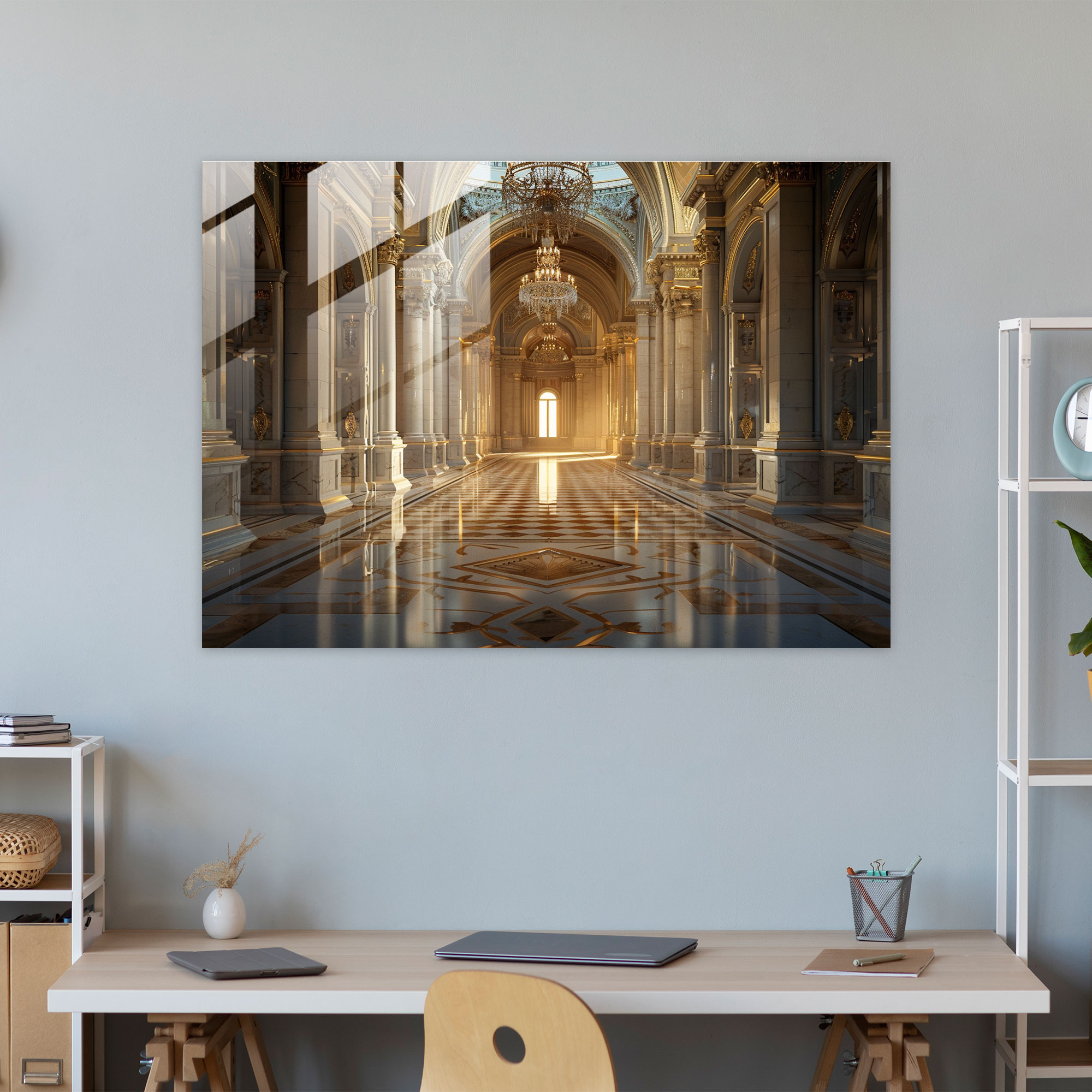 Neoklasik Duvar Dekorasyonu Cam Tablo Sanatı - Modern Sanat Neoklasik