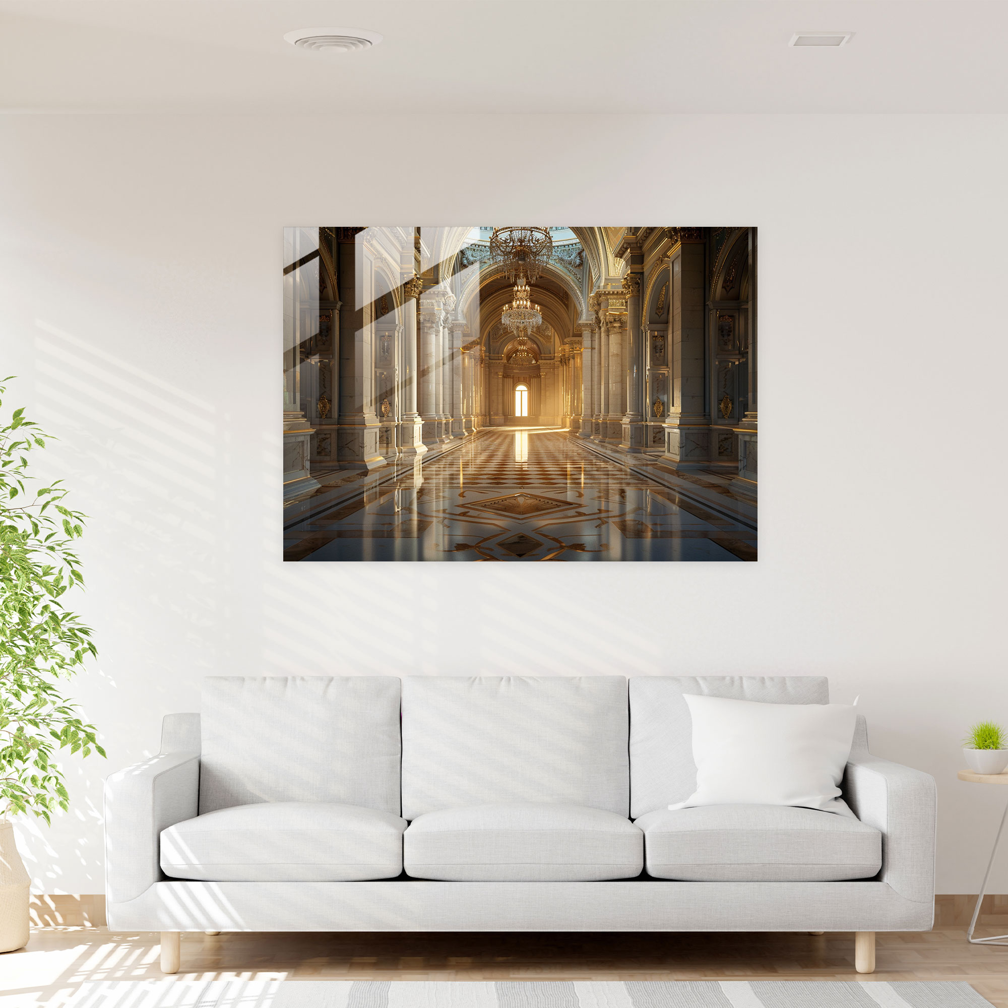 Neoklasik Duvar Dekorasyonu Cam Tablo Sanatı - Modern Sanat Neoklasik