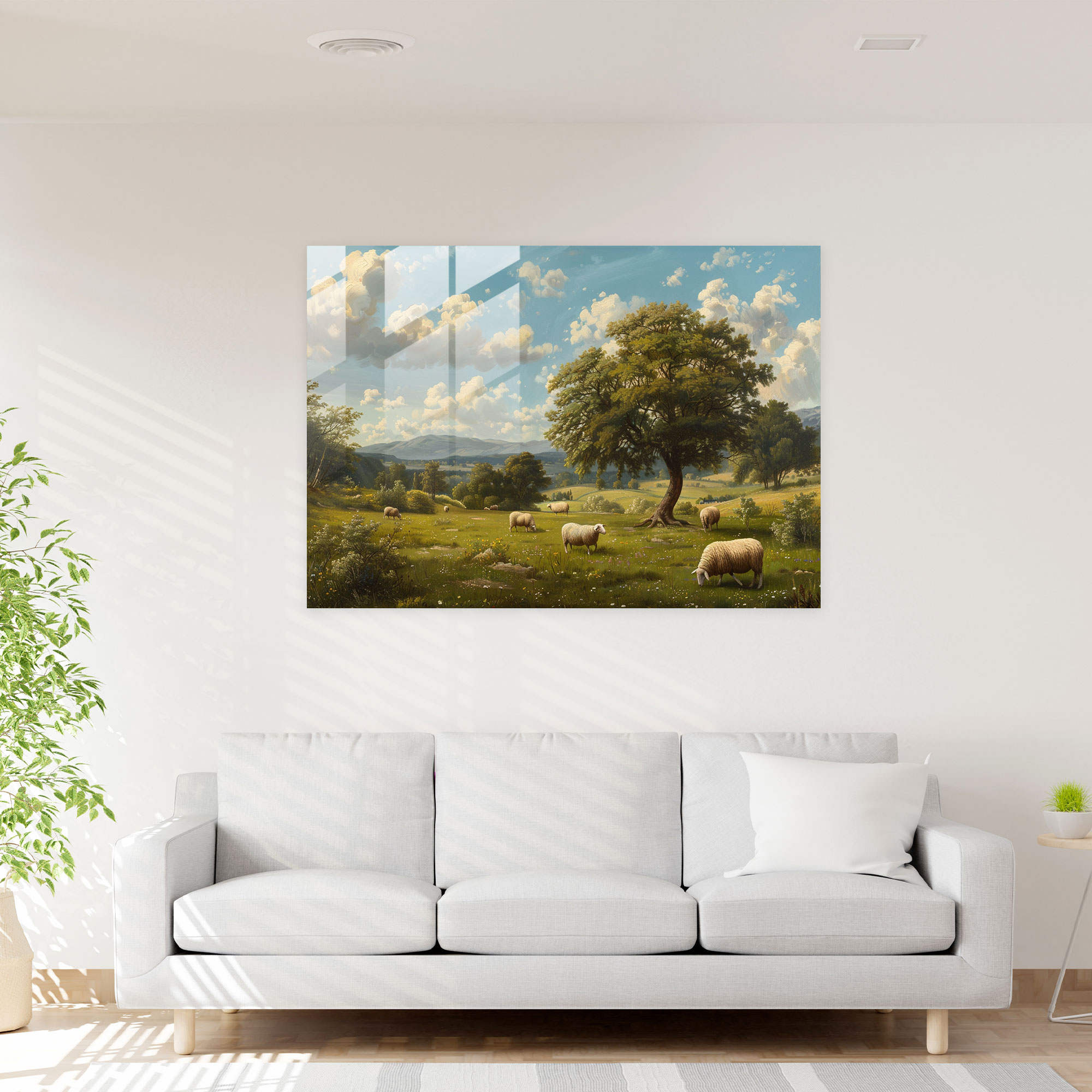 Neoklasik Modern Sanat Cam Tablo - Neoklasik Cam Sanatı Cam Duvar Sanatı