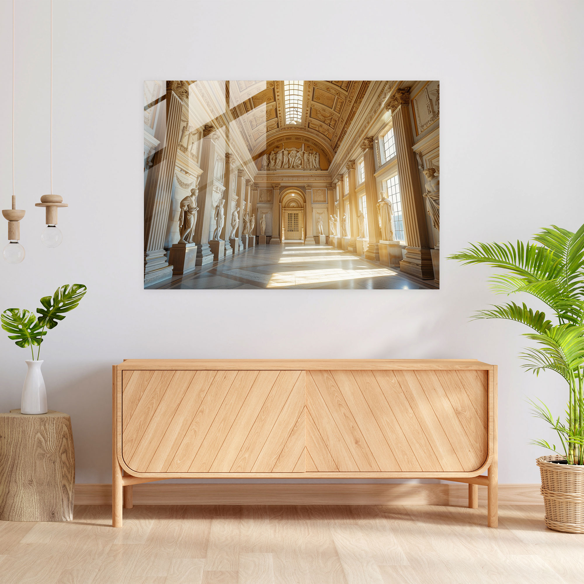 Neoklasik Cam Tablo - Modern Sanat Ev Dekorasyonu Cam Tablo